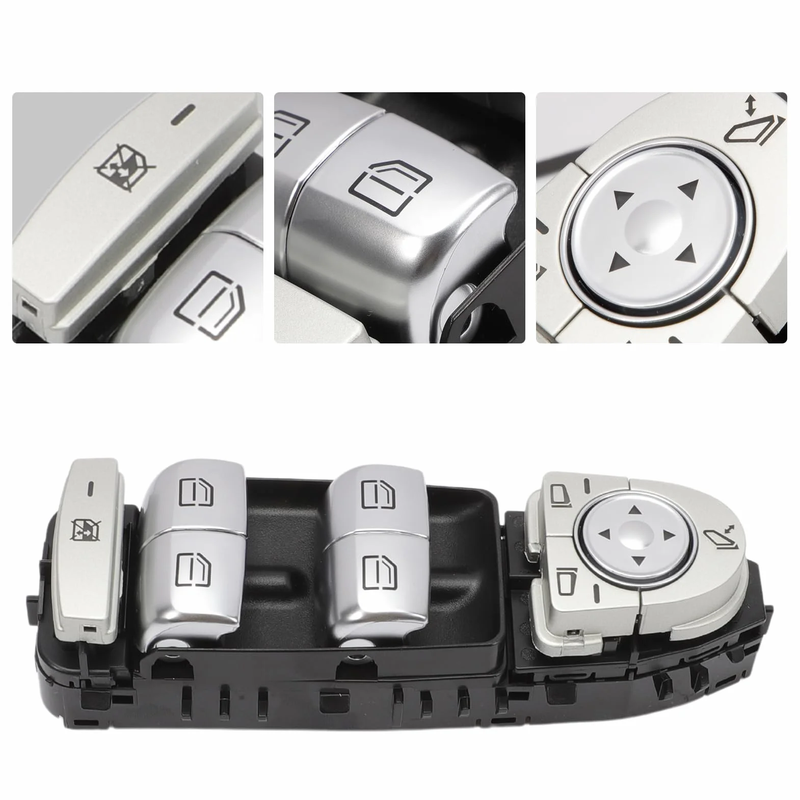 Interruttore Alzacristallo Elettrico W205 per Mercedes Classe C GLC W205 S205 A205 C205 Pulsantiera Pulsante Alzacristalli Finestrino Laterale Conducente OE # 2059056811 2229056800