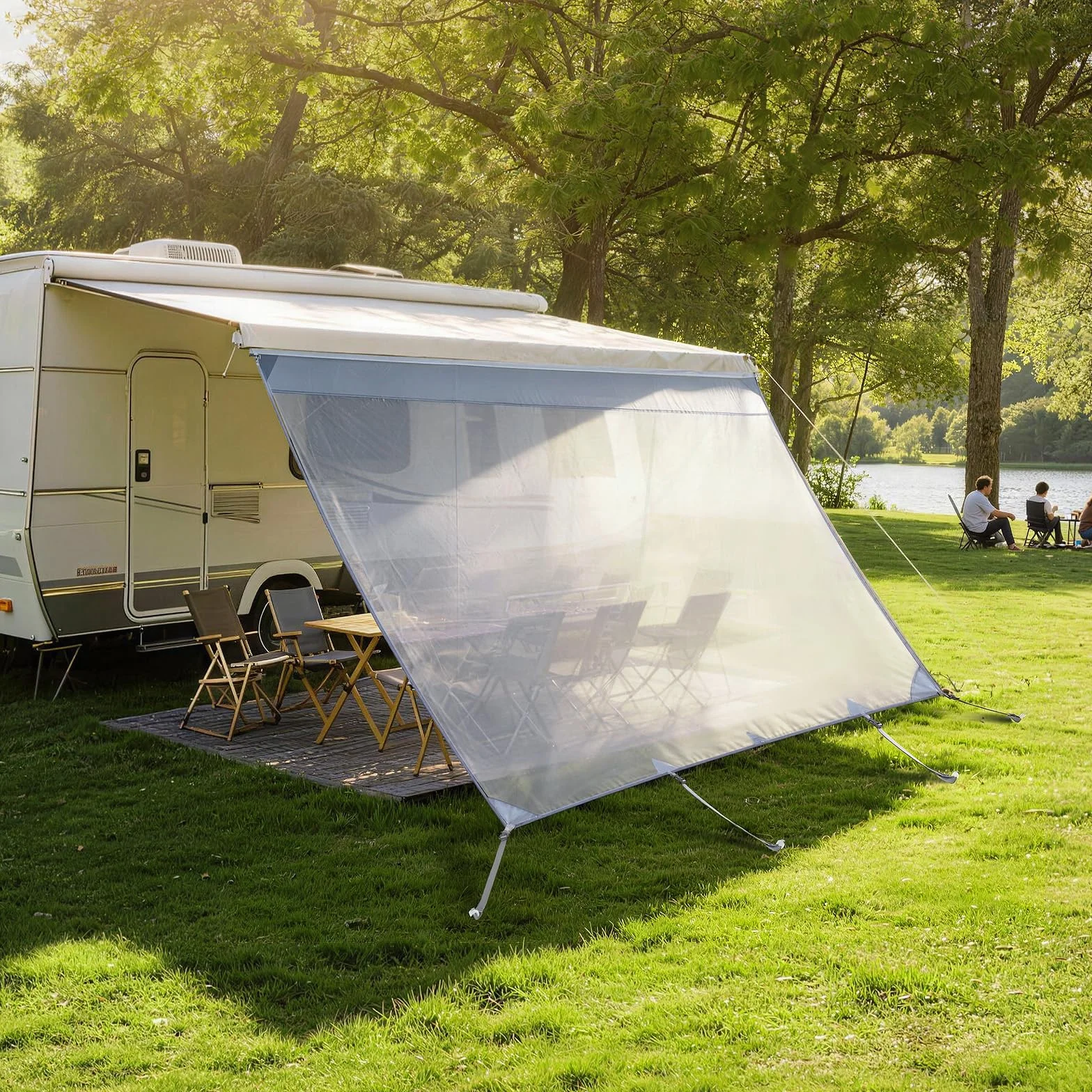 VEVOR Pannello Frontale Tenda da Sole per Camper 2 x 3,3 m Parasole Frangisole Parete Laterale