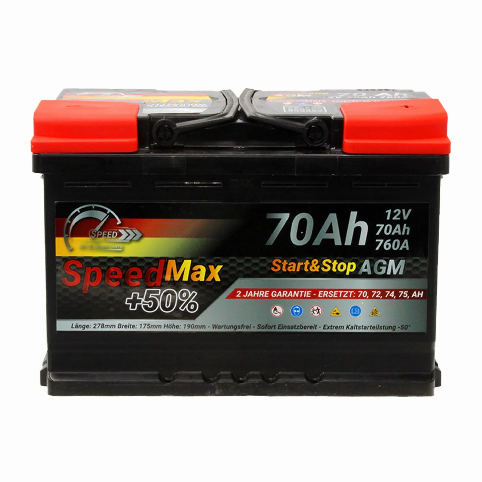 Bateria AGM Start&Stop 70Ah 760A 12V L3 Speed Max