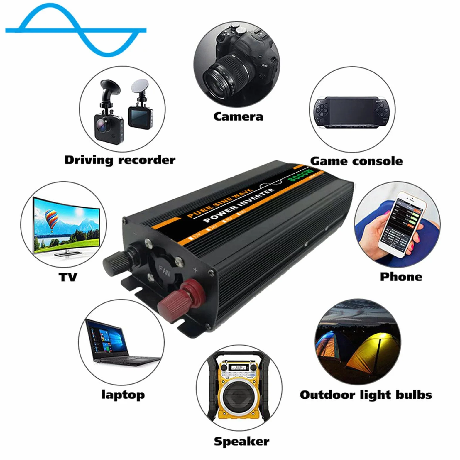 Inverter a onda sinusoidale pura 10000W 24V DC 12V 24V 48V 60V a AC 220V Inverter solari di potenza