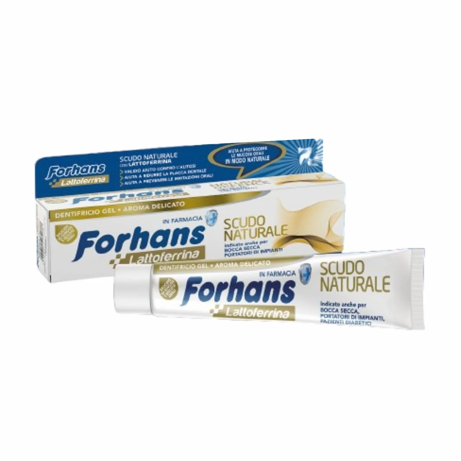 Forhans Dentifricio Gel Scudo Naturale Lattoferrina Antibatterico Cavo Orale 75 ml
