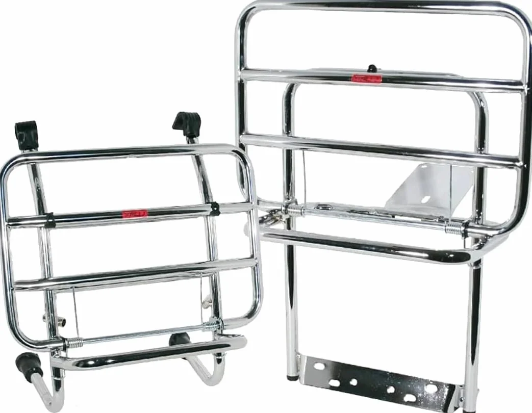 PORTAPACCHI ANTERIORE POSTERIORE CROMATO FACO COMPATIBILE CON VESPA PX/PE 125 150 200