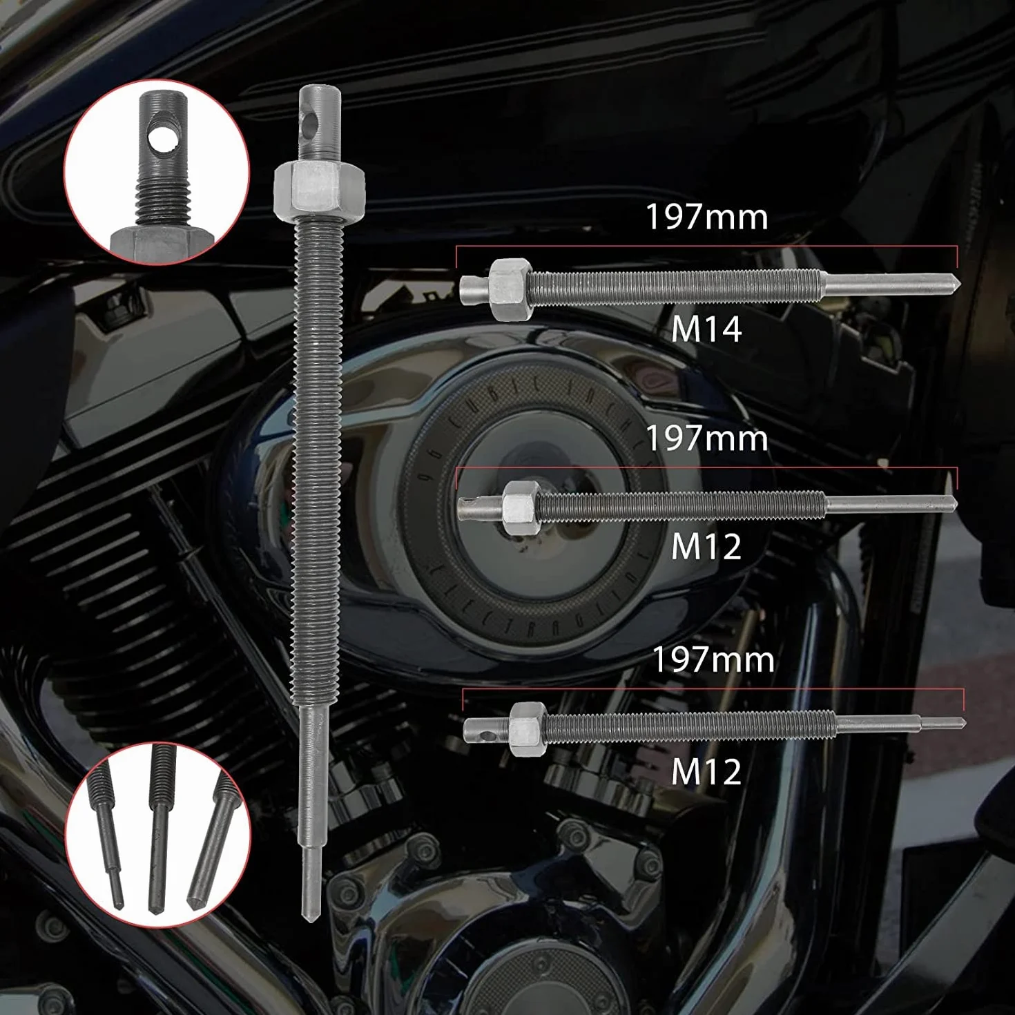 Kit Estrattore Interno Cuscinetti Moto 9-23mm, Estrattore Cuscinetti Sterzo Auto
