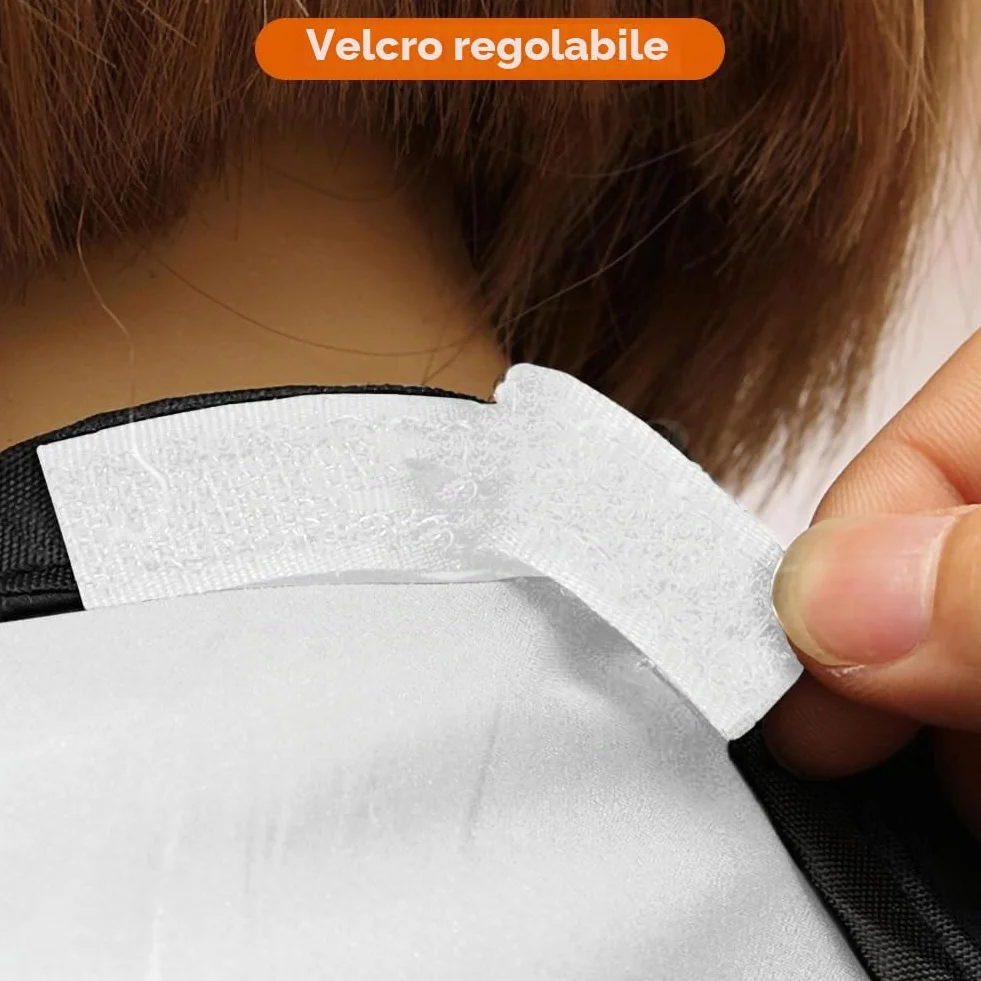 Grembiule da Barba Impermeabile Antiaderente con 2 Ventose Telo Barba da Specchio per Uomini Bianco