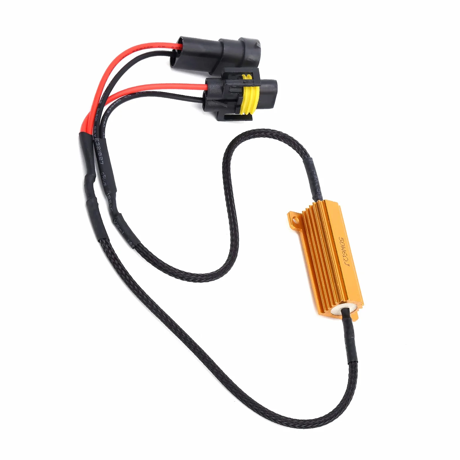 Adattatore Resistore di Carico LED 50W 6Ω per Indicatori di Direzione Fendinebbia, Cancellatore di Errori per Fari Auto, Adatto per H11 880 881, 2 Pezzi in Metallo