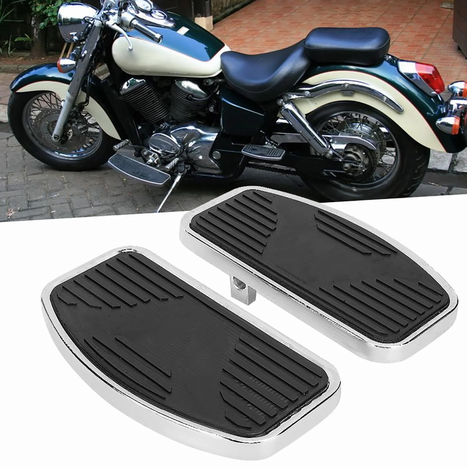Pedane Moto, Pedana Pedale Moto Poggiapiedi Adatto per Shadow 750 ACE VT400/750 1997 1998 1999 2000 2001 2002 2003 Pedana Anteriore, Pedane Posteriori