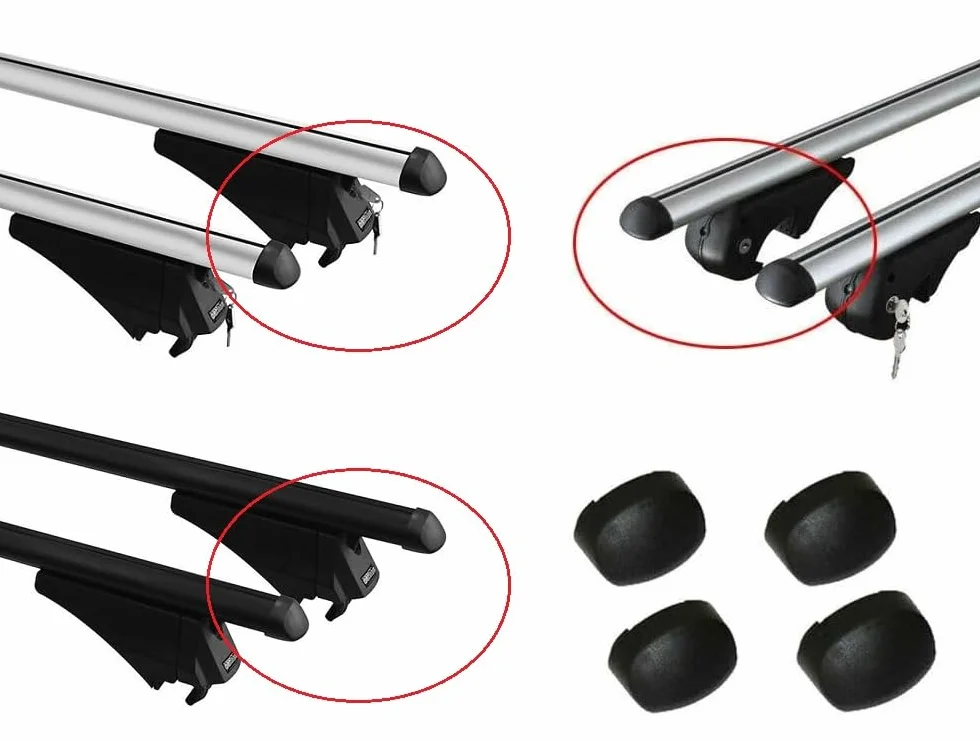Kit 4 tappi laterali ricambio per barre auto portatutto per MENABO BRIO e TIGER