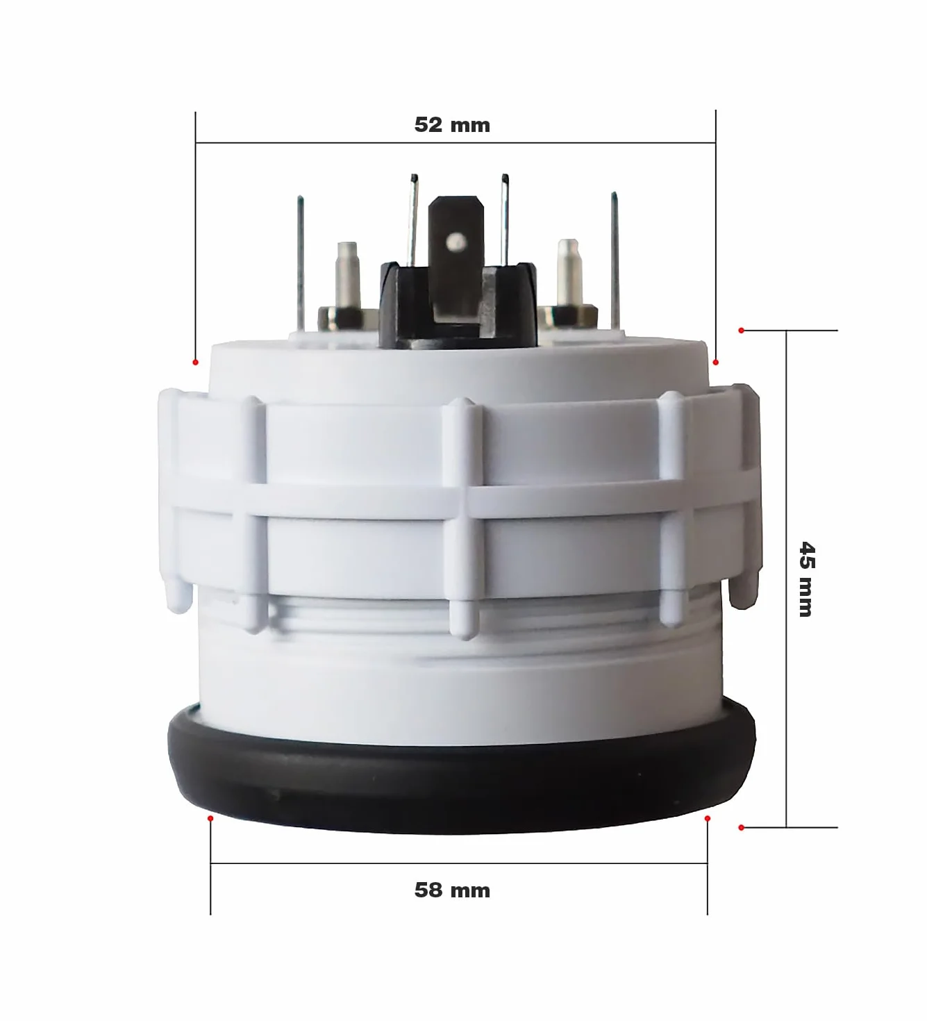 Simoni Racing FL/B Indicatore Elettronico Livello Carburante, Nero