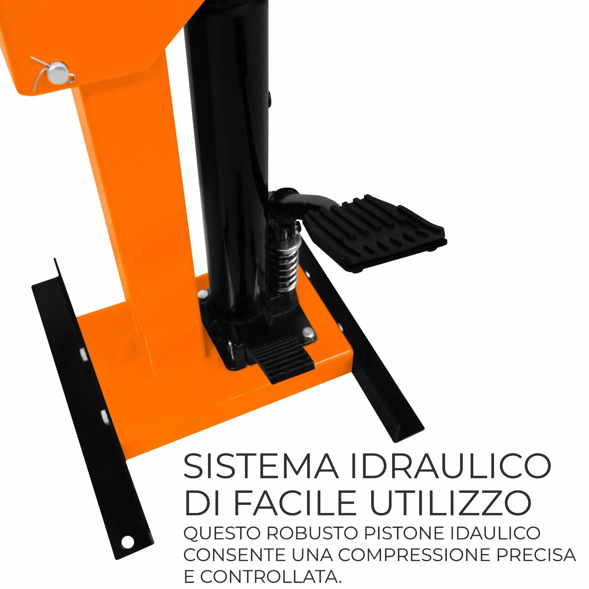 Compressore Idraulico Per Molle Da 3 Tonnellate Di Capacità Di Carico 8 Livelli Regolabili In Altezza Pedale In Acciaio Riparazione Auto Furgoni 2 X Grandi E 2 X Piccoli Collegamenti Di Chiusura