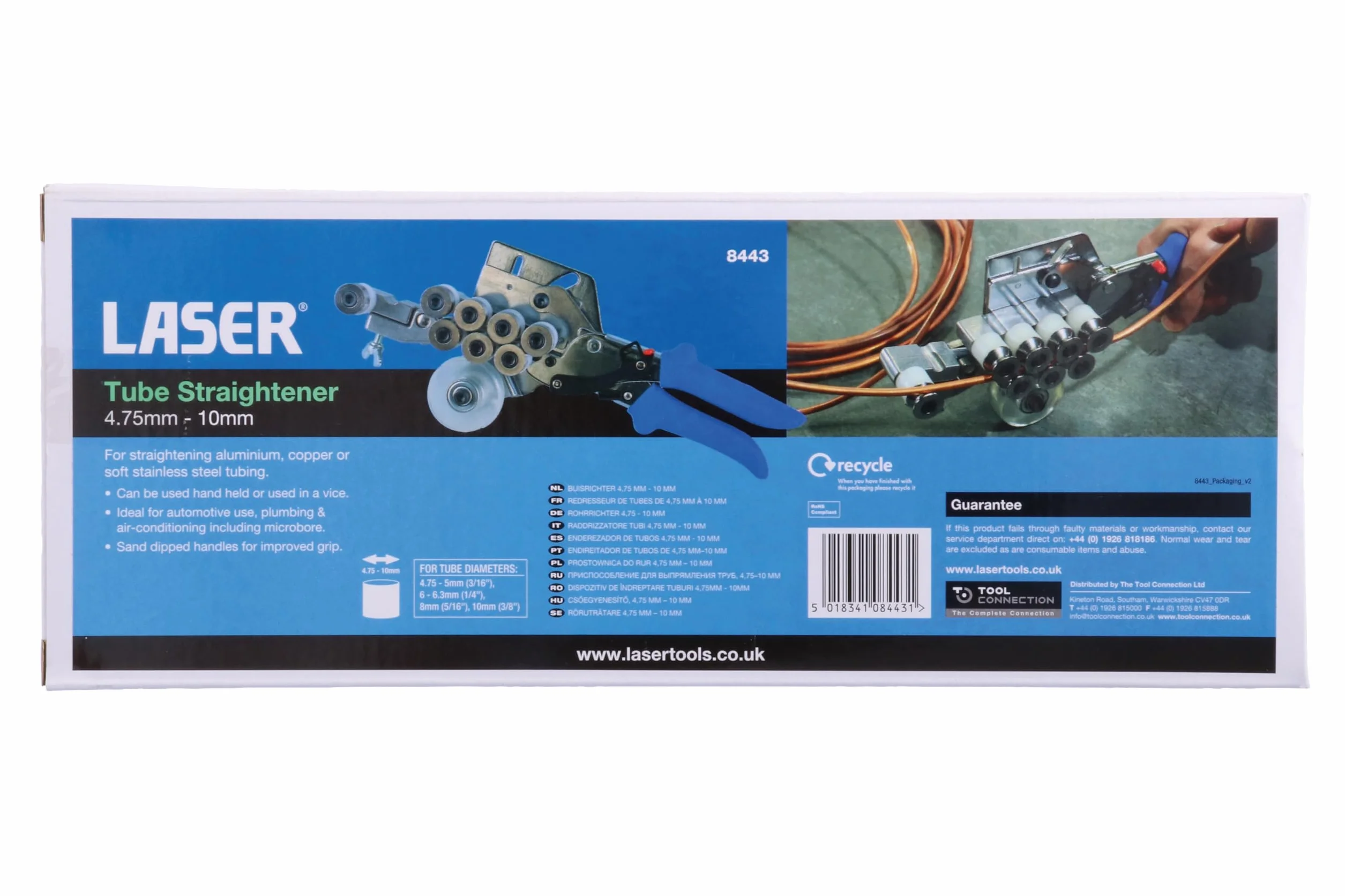 Laser 8443 Tube Straightener 4.75mm - 10mm