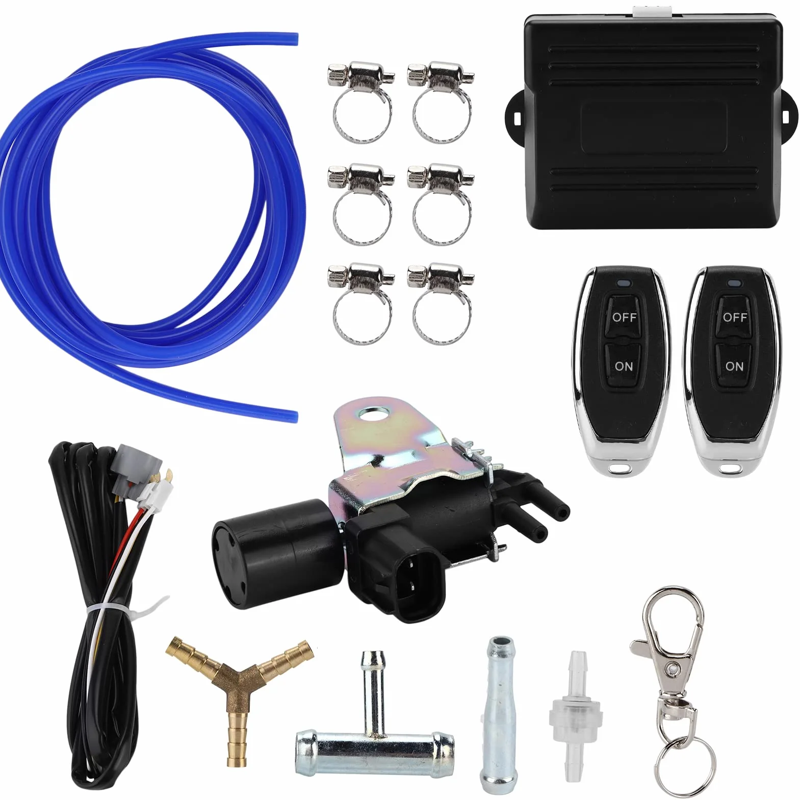 Kit Controller Universale per Valvola di Ritaglio di Scarico Wireless per Auto | Controllo Professionale, Condizioni Ottimali, Installazione Semplice | Metallo + Plastica + Gomma