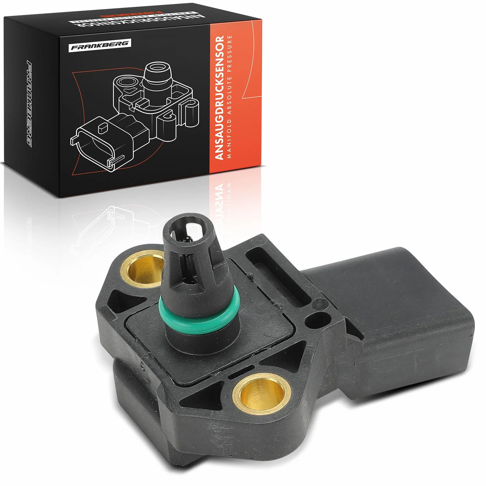 Frankberg Sensore pressione differenziale Pressione gas di scarico Compatibile con Golf V 1K1 Golf VI 5K1 Golf Plus 521 5M1 Golf VI Variante AJ5 Yeti 5L Replace# 038906051B