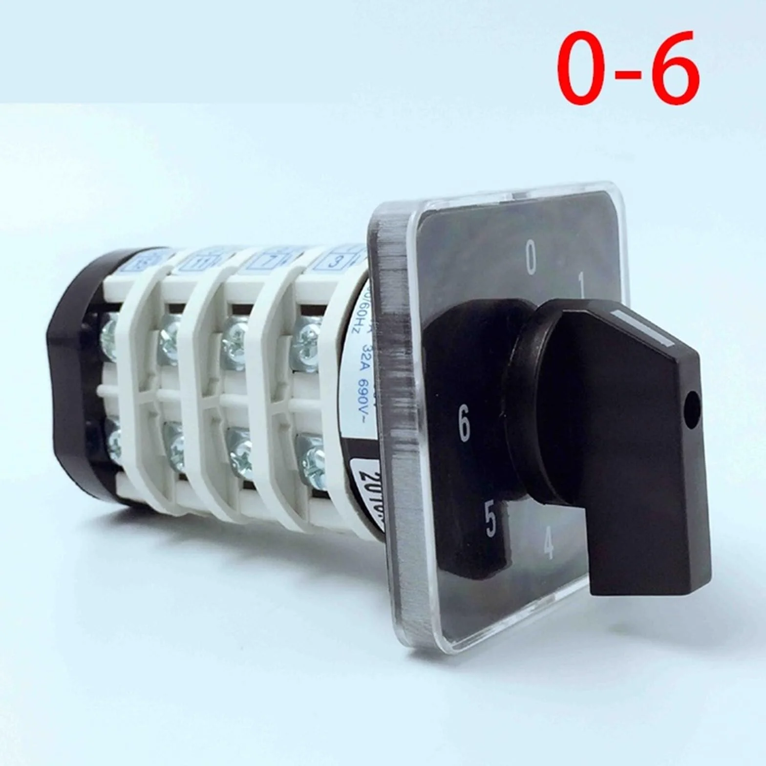 Multi 5 posizioni YMZ12-32/4 commutatore rotativo 660 V 32 Ampere quattro stadi 4 livelli contatto argento 16 terminali interruttore a camma 1 pz(0-6 Positions)