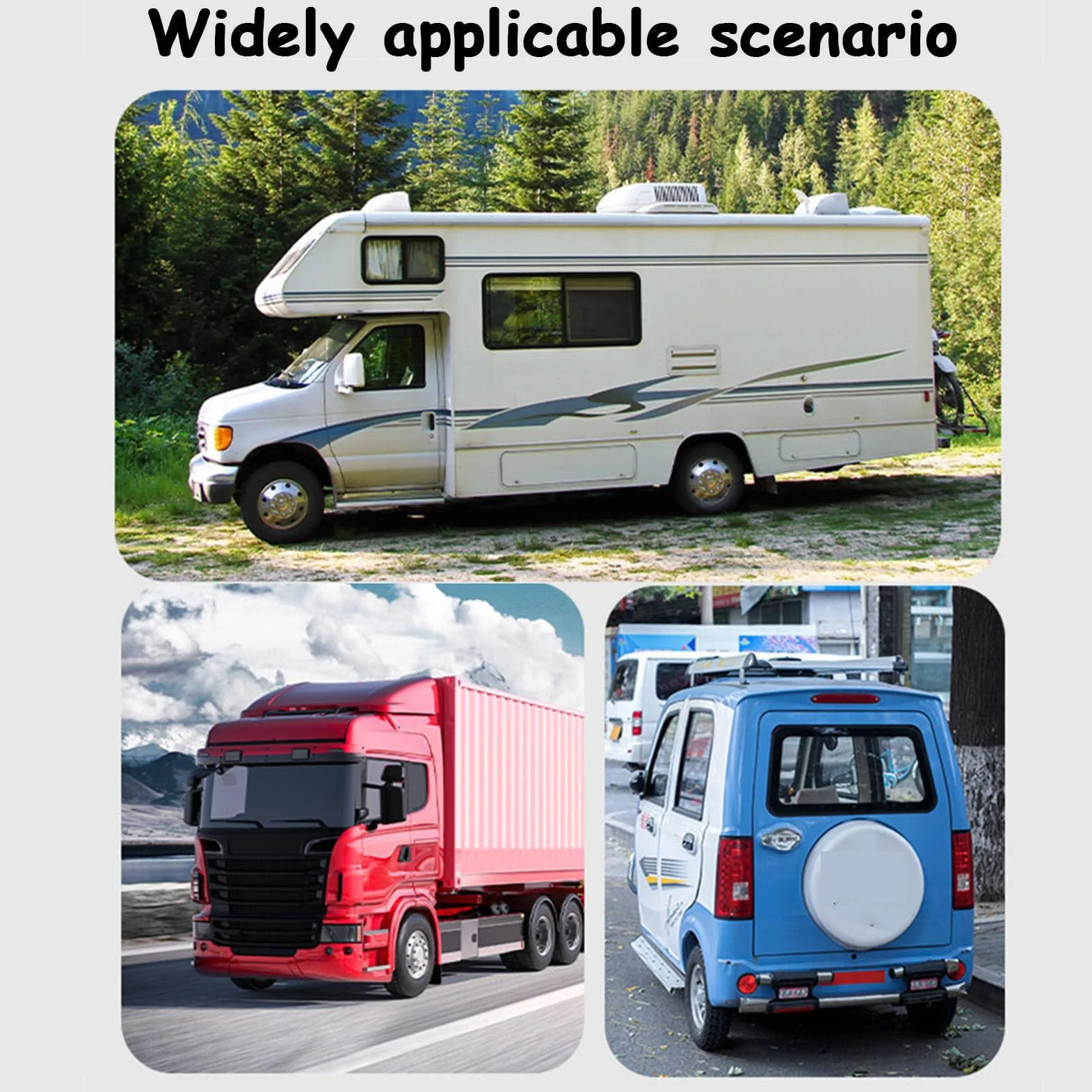Condizionatore d'Aria RV Tetto 12V/24V Parcheggio per Camper Van Bus Camion