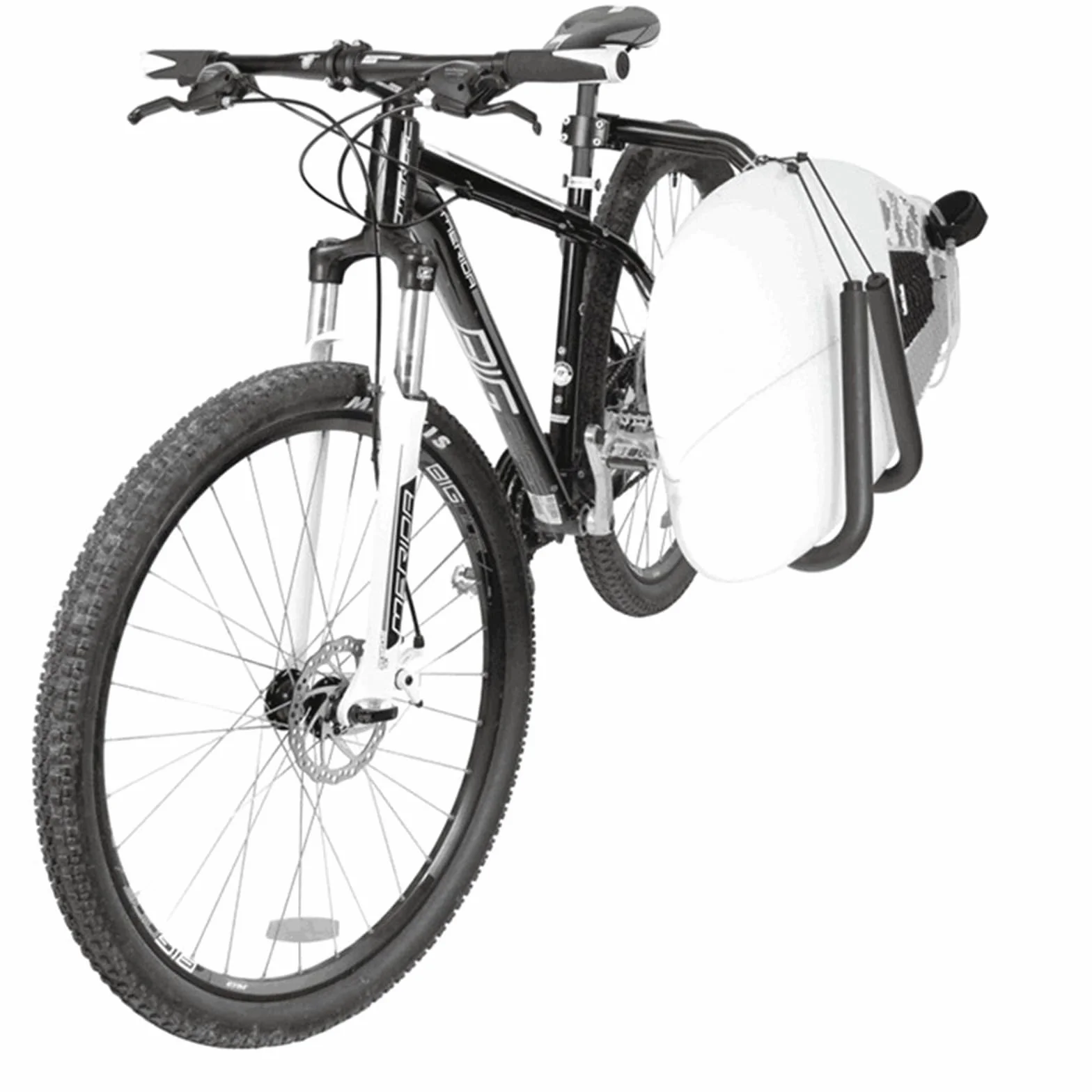 Porta tavola da surf per bici lega alluminio montaggio rapido clip nero