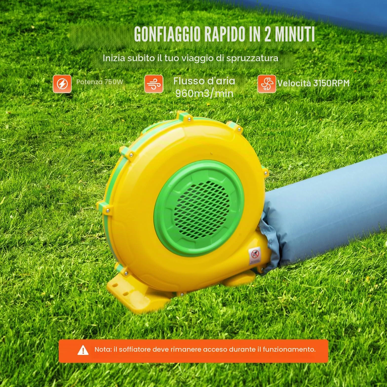 VEVOR Cabina di Verniciatura Gonfiabile, Tenda di Verniciatura Gonfiabile Portatile Potente Ventilatore, Sistema di Filtro dell'Aria, Verniciatura per Auto Veicoli e Mobili 4 x 3 x 2,75 m, 750 W
