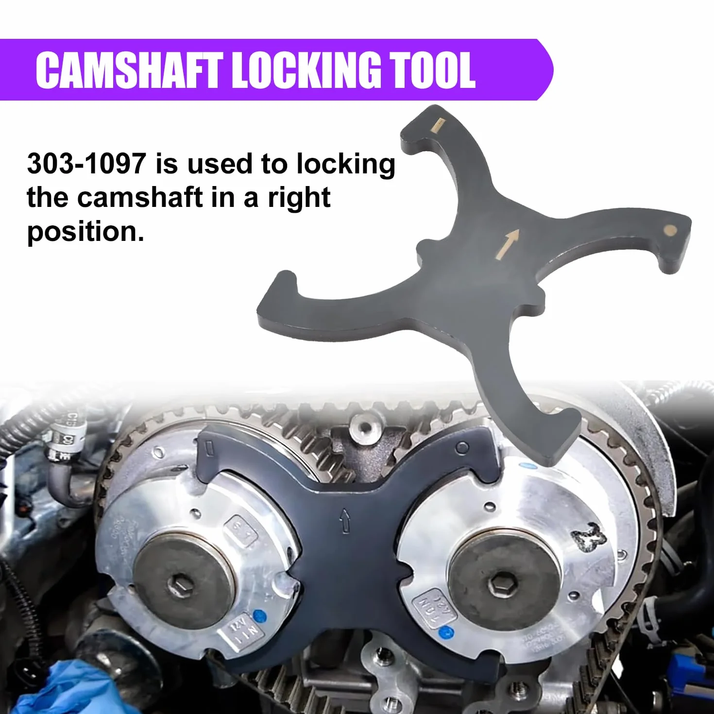 Strumento di Messa in Fase per Albero a camme Ford Mazda 1.4 1.6 1.8 2.0 TDCi TDDi ECOBOOST Ti-VCT VVT 2.3L 2.5L 303-1097