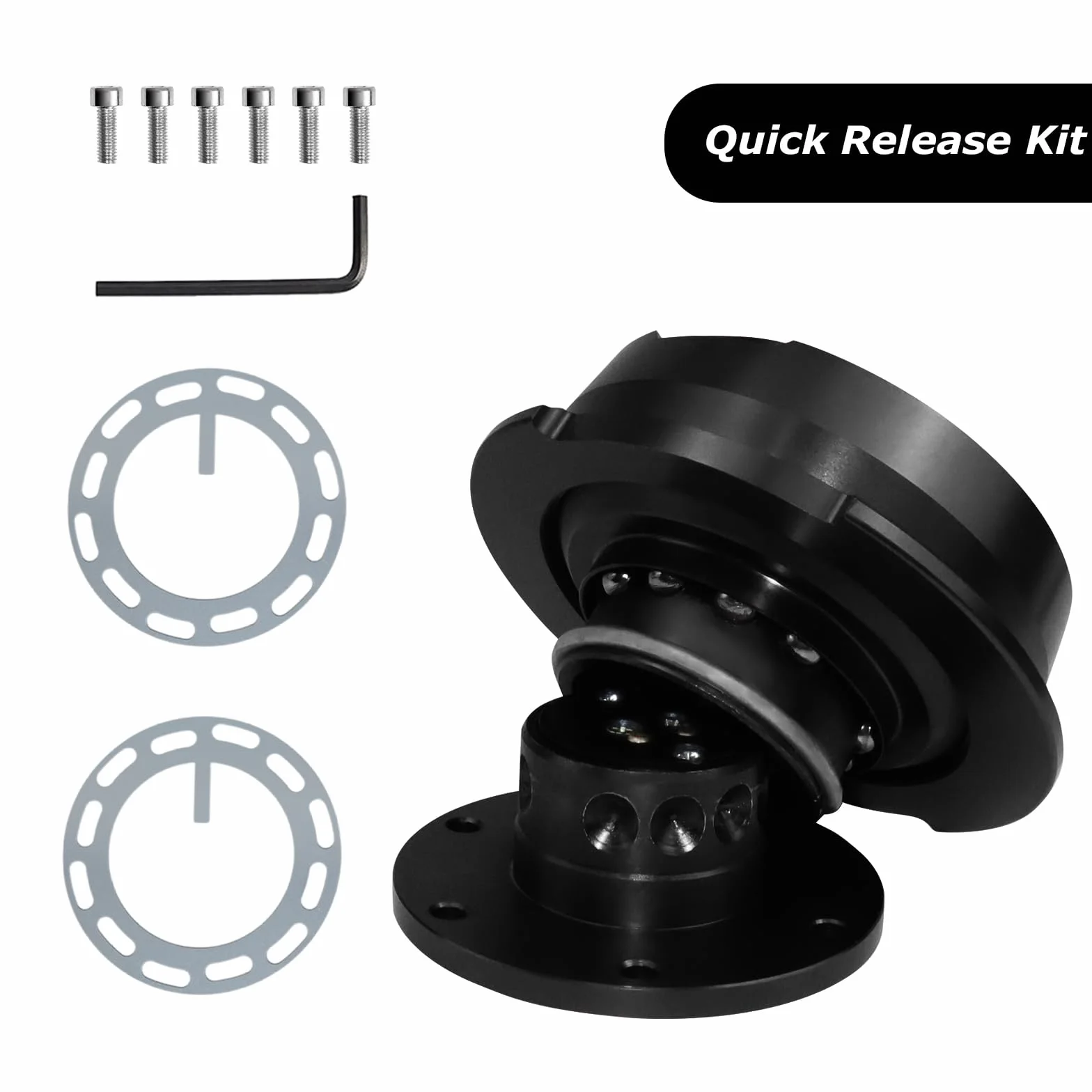 Adattatore Rapido Volante 6 Fori Snap Off Boss Gen 2.5 Nero Gara Rally Motorsport