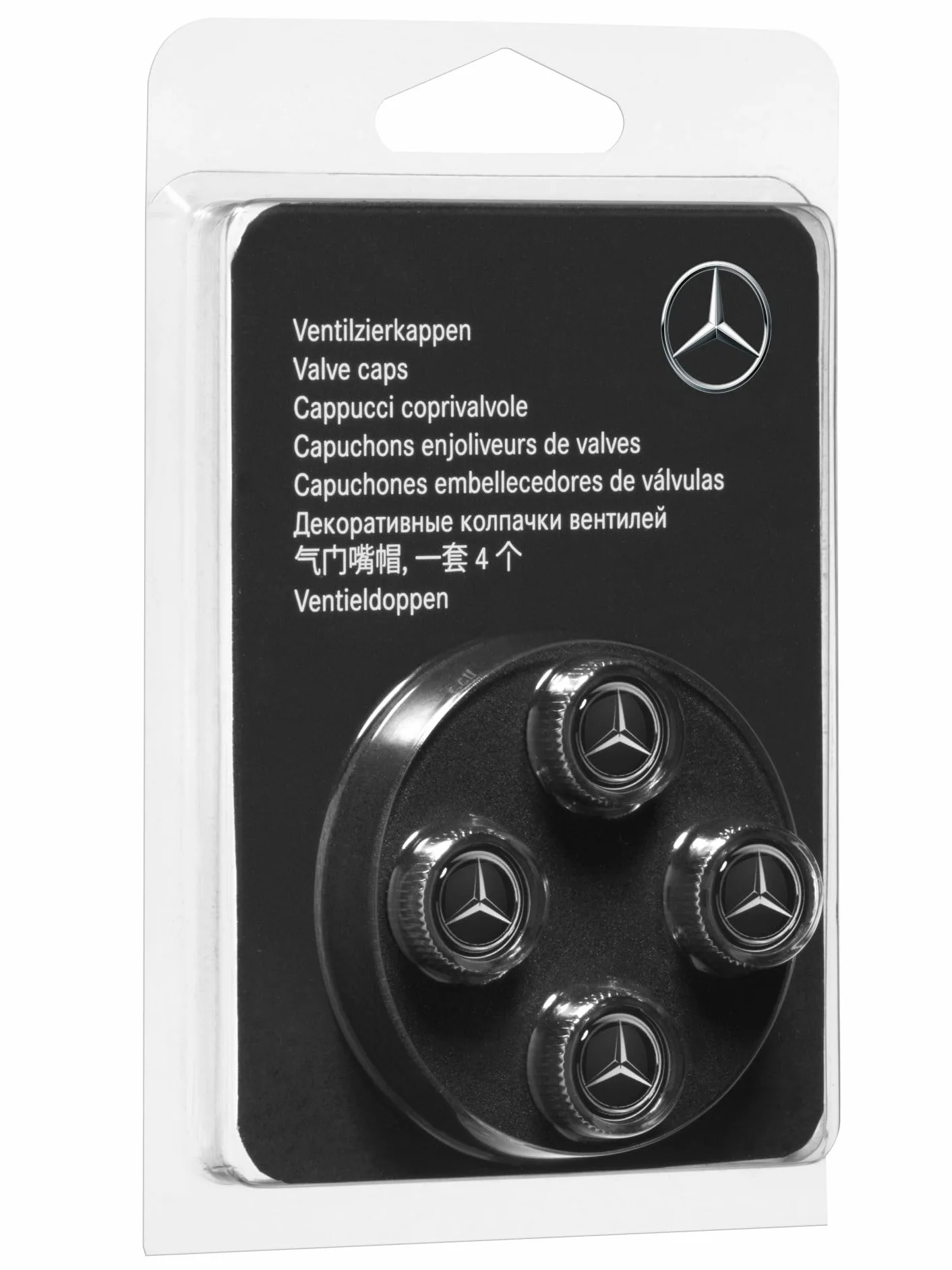 Mercedes-Benz Tappo decorativo per valvola cromato set da 4 plastica