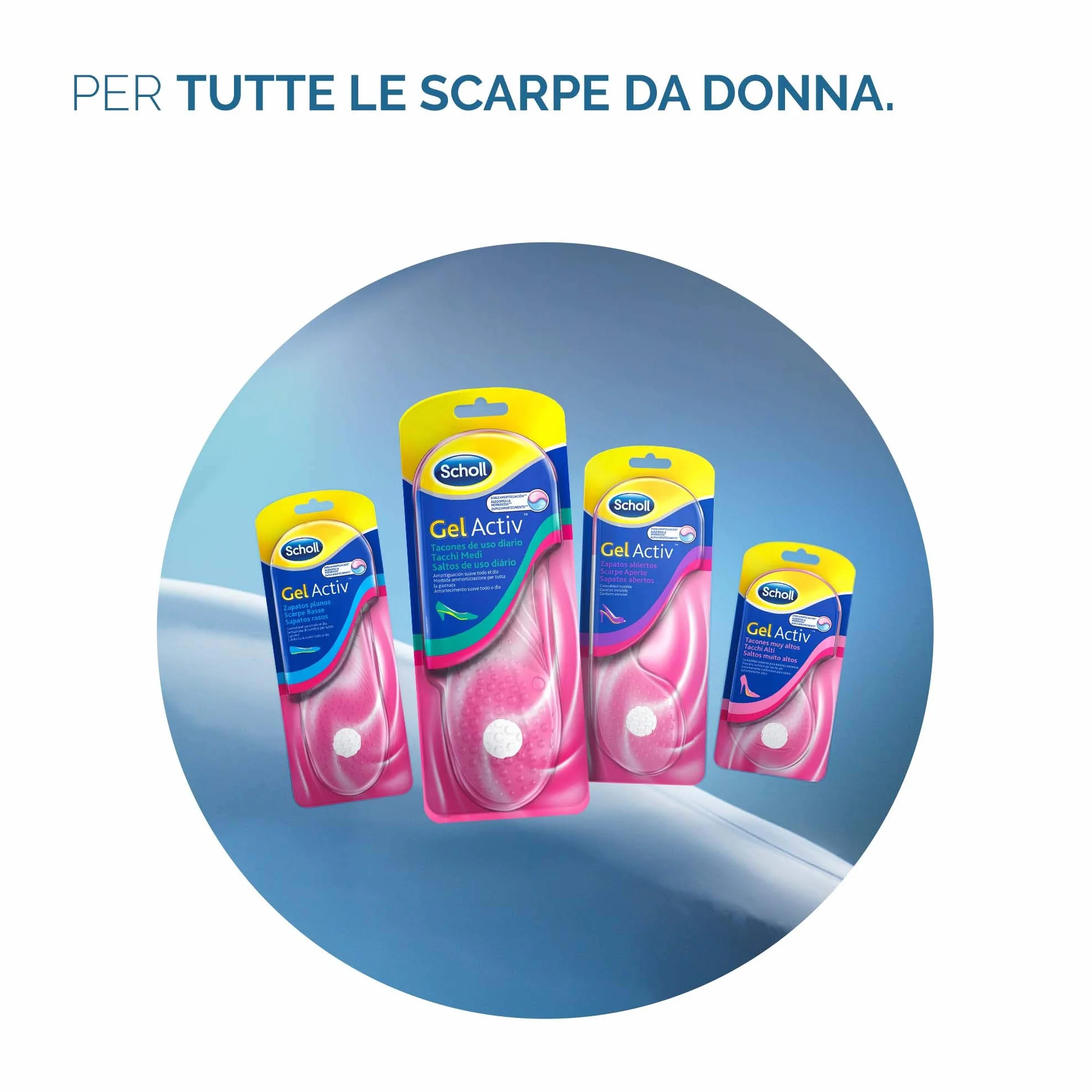 Scholl Gel Activ Solette Donna per Scarpe Aperte, 1 Paio, transparente
