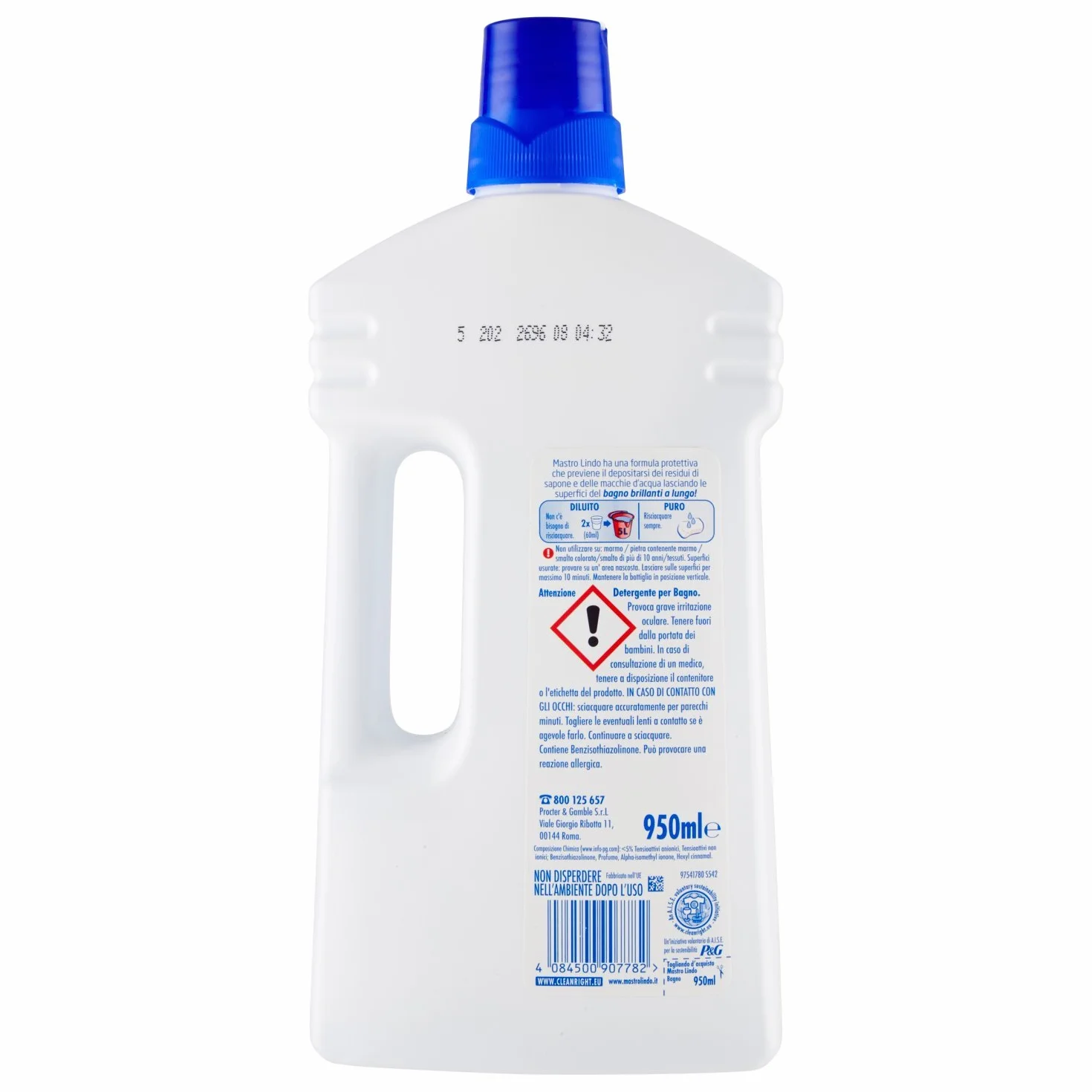 Mastro Lindo Detergente per Bagno 6 x 950 ml