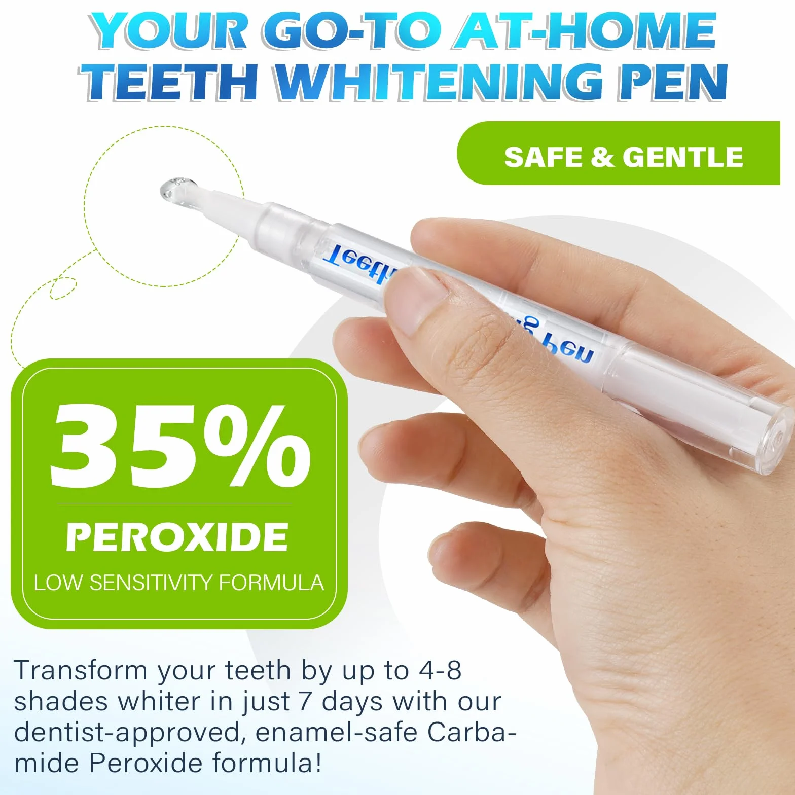 Penna sbiancante per denti 4 penne gel smacchiatore istantaneo 40 usi formula professionale