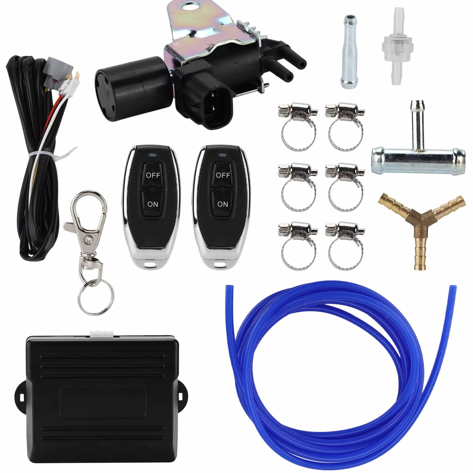 Kit Controller Universale per Valvola di Ritaglio di Scarico Wireless per Auto | Controllo Professionale, Condizioni Ottimali, Installazione Semplice | Metallo + Plastica + Gomma