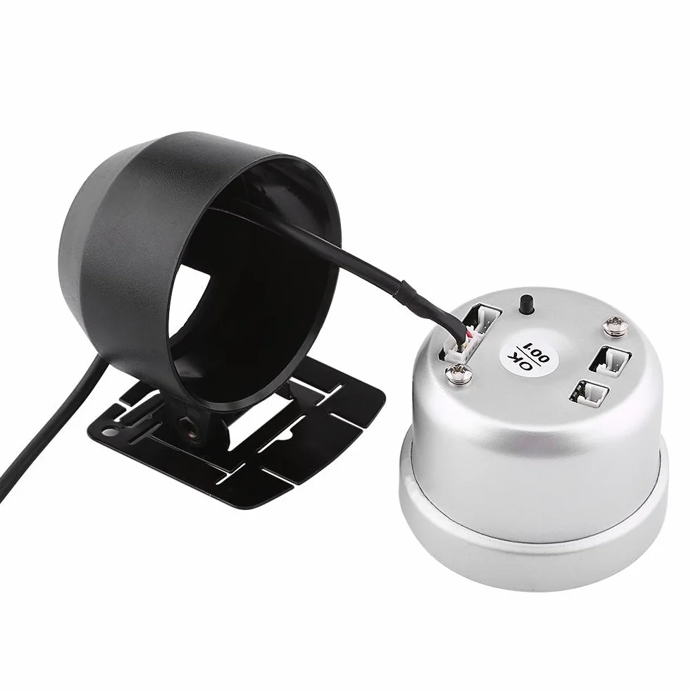 Calibro Turbo Boost, universale 60mm DC 12V LED Calibro Turbo Boost Calotta nera sostituzione per auto 0 200 Kpa