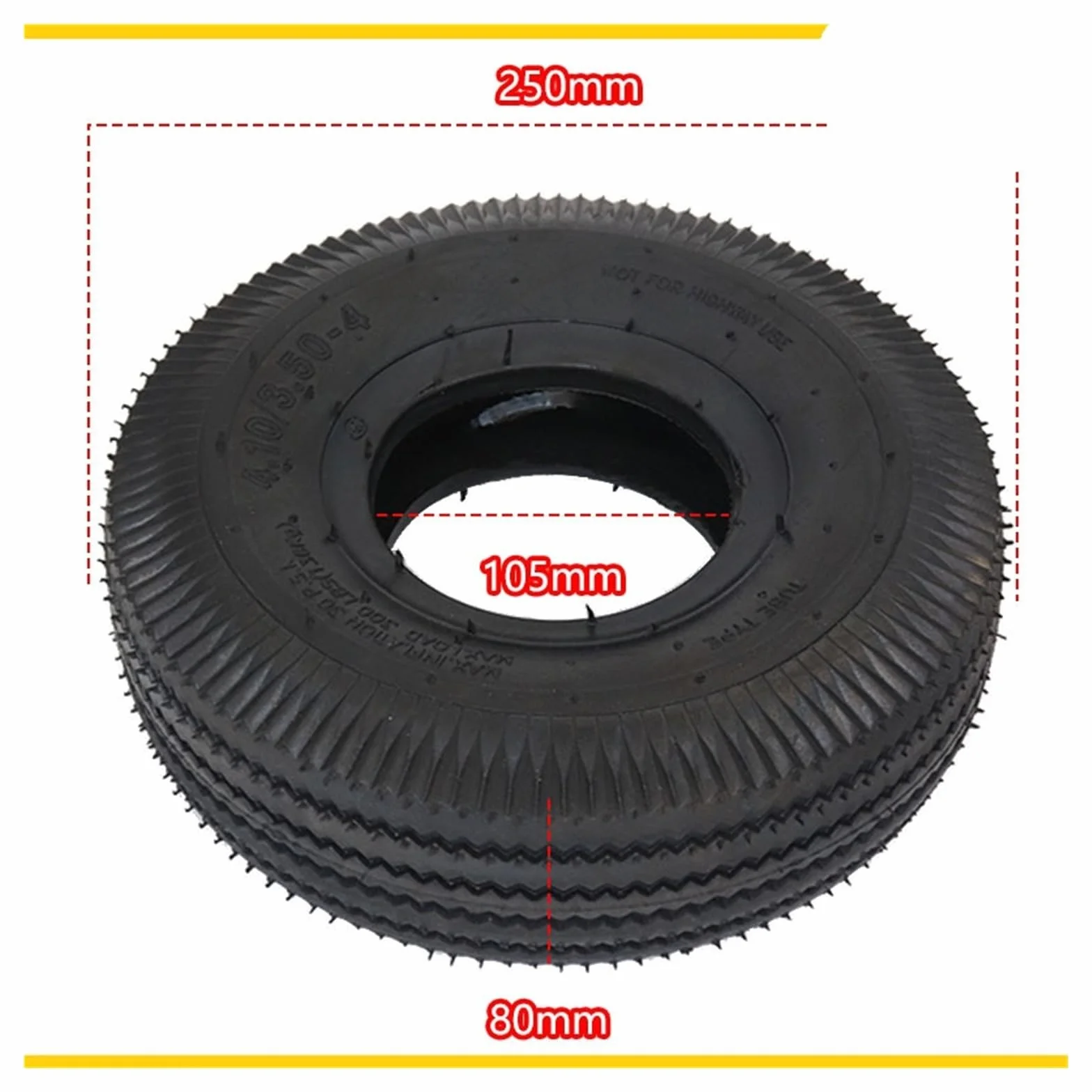Pneumatici 4.10/3.50-4 410/350-4 Kart 47cc 49cc Chunky 4.10-4 Pneumatico Camera d'Aria for Tutti i Modelli 3.50-4(Inner Tube Outer tir)