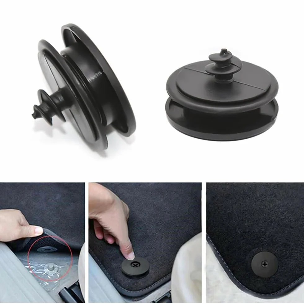 10 Pezzi Ferma Tappetini Auto 3-in-1,Fissare i Tappetini Auto Clips in Nylon Nero Antiscivolo,Ferma per Tappetini Auto Universali Accessori Auto per SUV Camion Camper Furgone