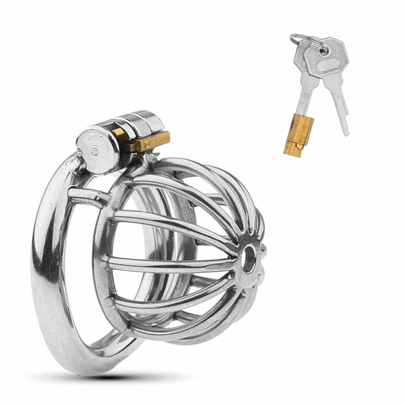 BDSMJOY Chastity Cage in Acciaio Inossidabile per Uomo, Gabbia Castità Φ50mm