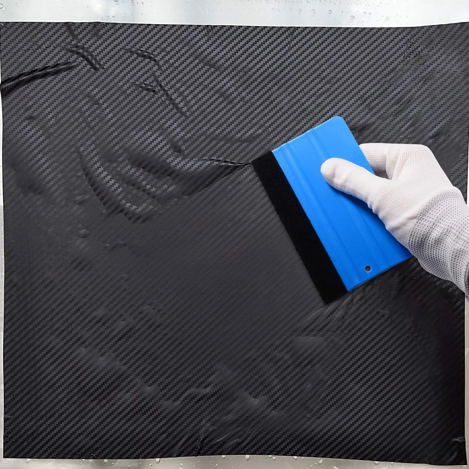 Ehdis 10 Pezzi Spatola Professionale con Feltro AntiGraffio Installazione Tool per Wrapping pellicola, pellicola per vetri, Pellicole protettive, pellicola vetri auto, Car wrapping (10 PCS, Blu-)