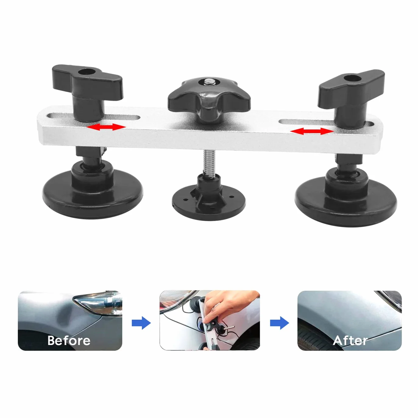 Riparazione di Ammaccature Auto Kit,Riparazione ammaccature Strumento per la rimozione ammaccature Utilizzato per Riparare ammaccature sulla Superficie di Automobili Porte e frigoriferi (Gold)