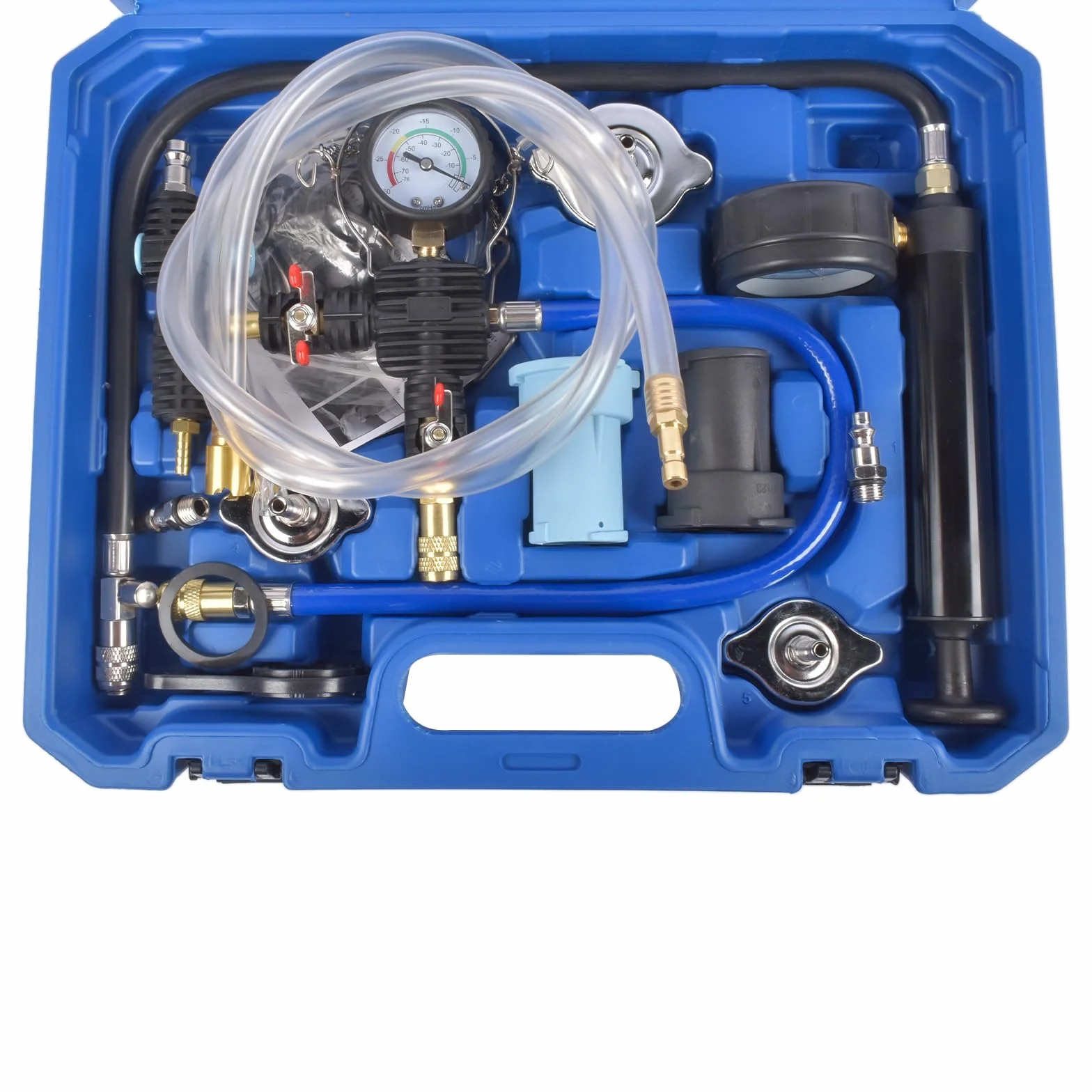 Universale Radiatore Pressione Tester Kit 31 Pezzi per Auto Sistema di Raffreddamento Test