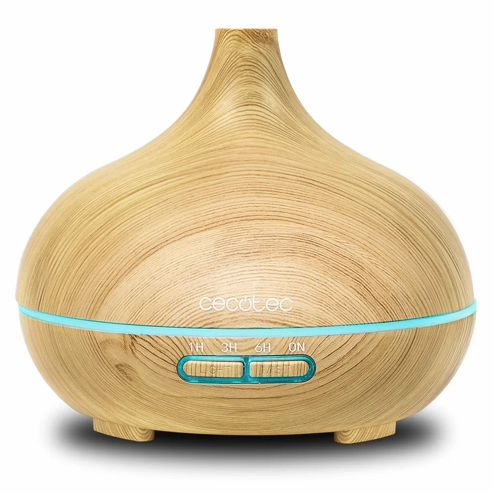 Cecotec Pure Aroma 300 Yang Umidificatore Diffusore Aromi Ultrasuoni 10W 300ml Timer 6h LED 7 Colori