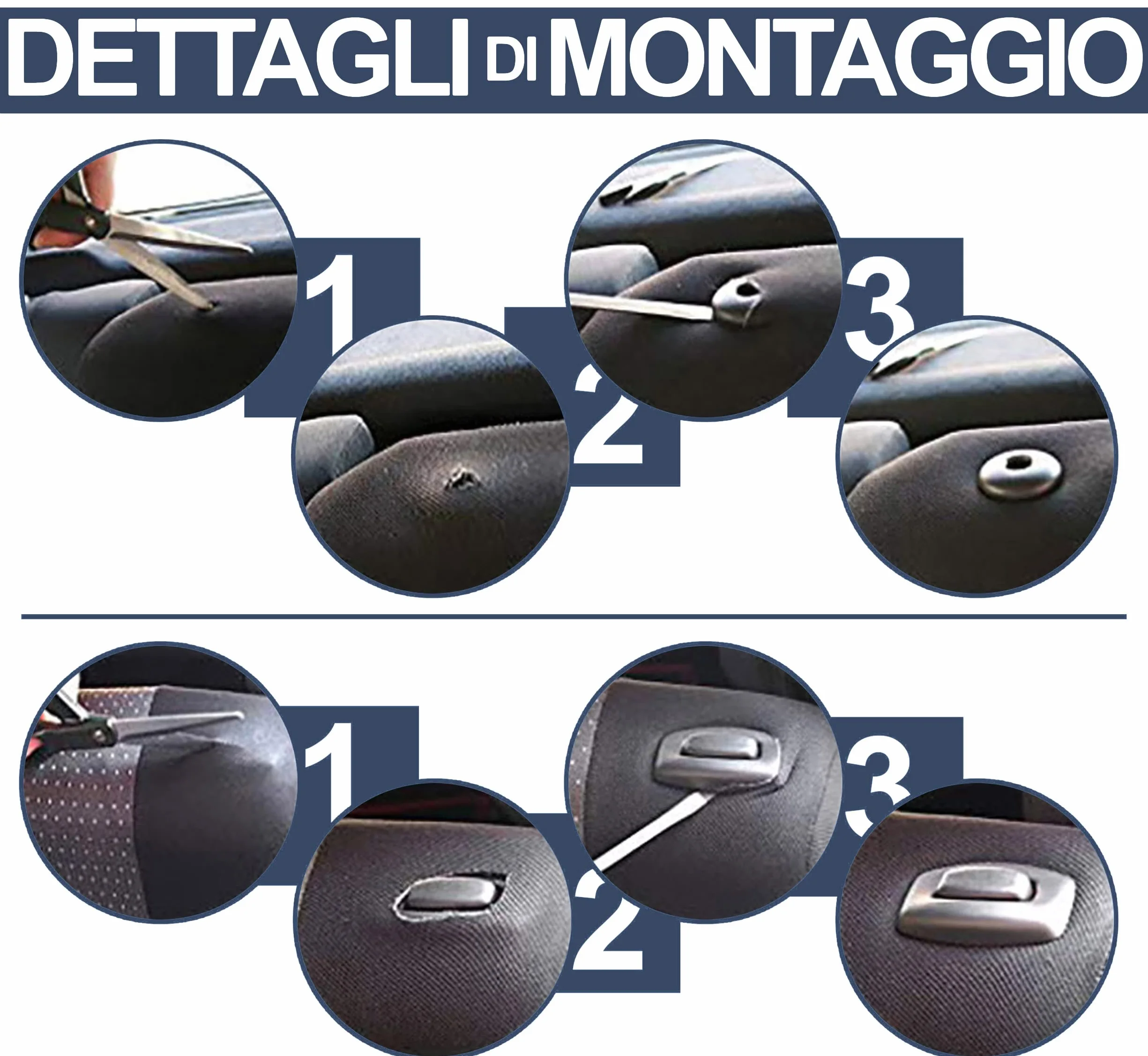 COPRISEDILI UNIVERSALI per Auto Protezione Sedili Grigio Nero Confortevole Traspirante
