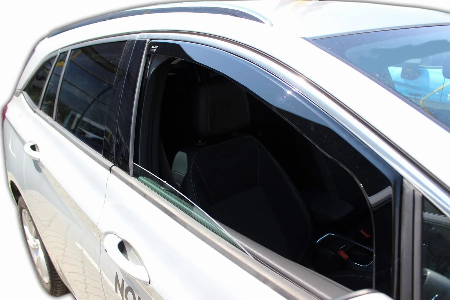 J&J AUTOMOTIVE Deflettori d'Aria per Opel Astra K 5-Porte Berlina 2015-2021, Set 2 Pezzi Nero Fumé