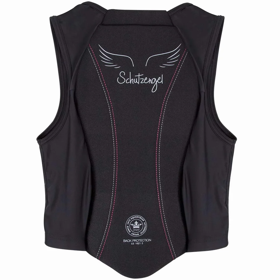 PFIFF 102842 - Paraschiena "Angelo custode" per bambini, 10 anni, colore: Nero/Rosa
