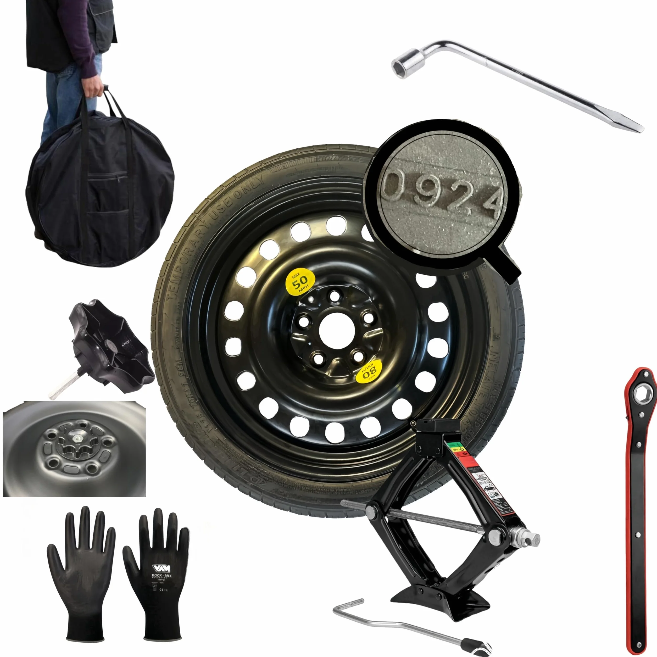 Zestaw Zapasowy Koło 17" Suzuki Vitara 125/80R17 z Podnośnikiem