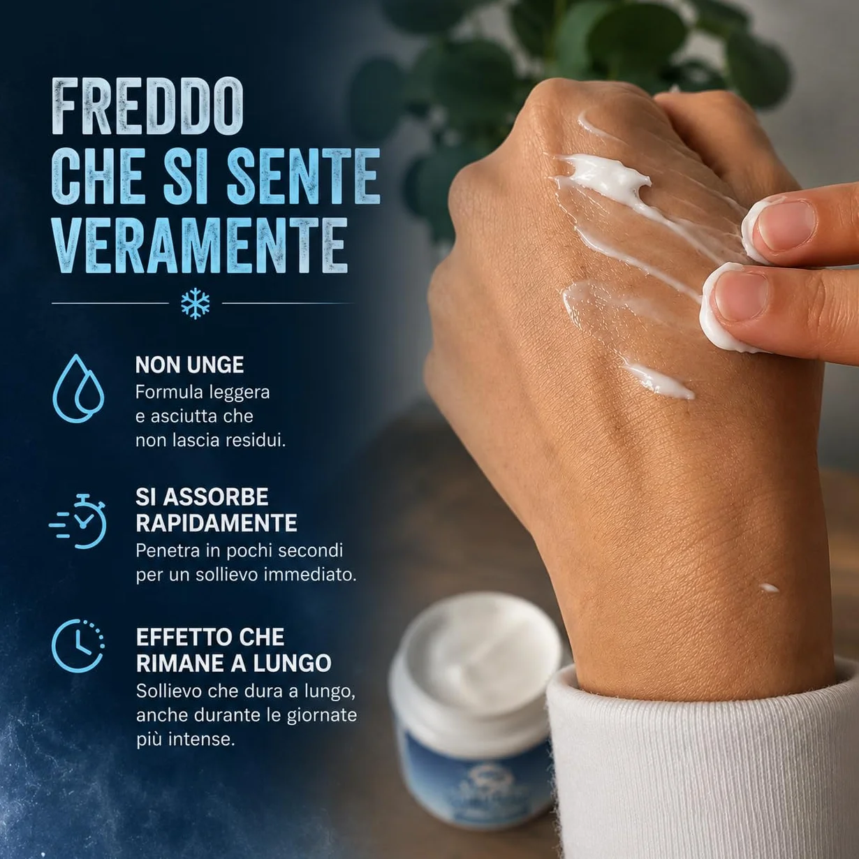 SottoZero Crema Effetto Freddo 200ml Mentolo 4% Arnica Montana Sollievo Gambe Pesanti