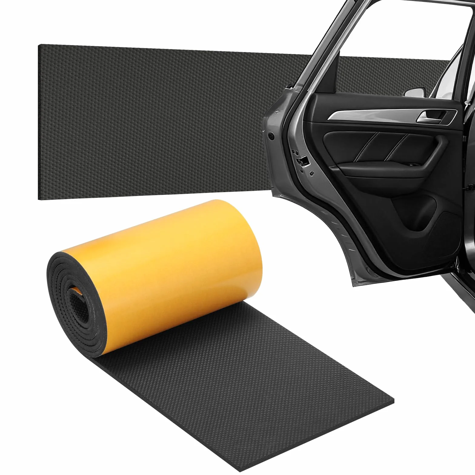 Romon Paracolpi Garage Gommapiuma Adesiva, protezioni delle pareti, Autoadesiva Protezione Paraurti per Garage e Parcheggi Interni 20cm x 2m x 6mm