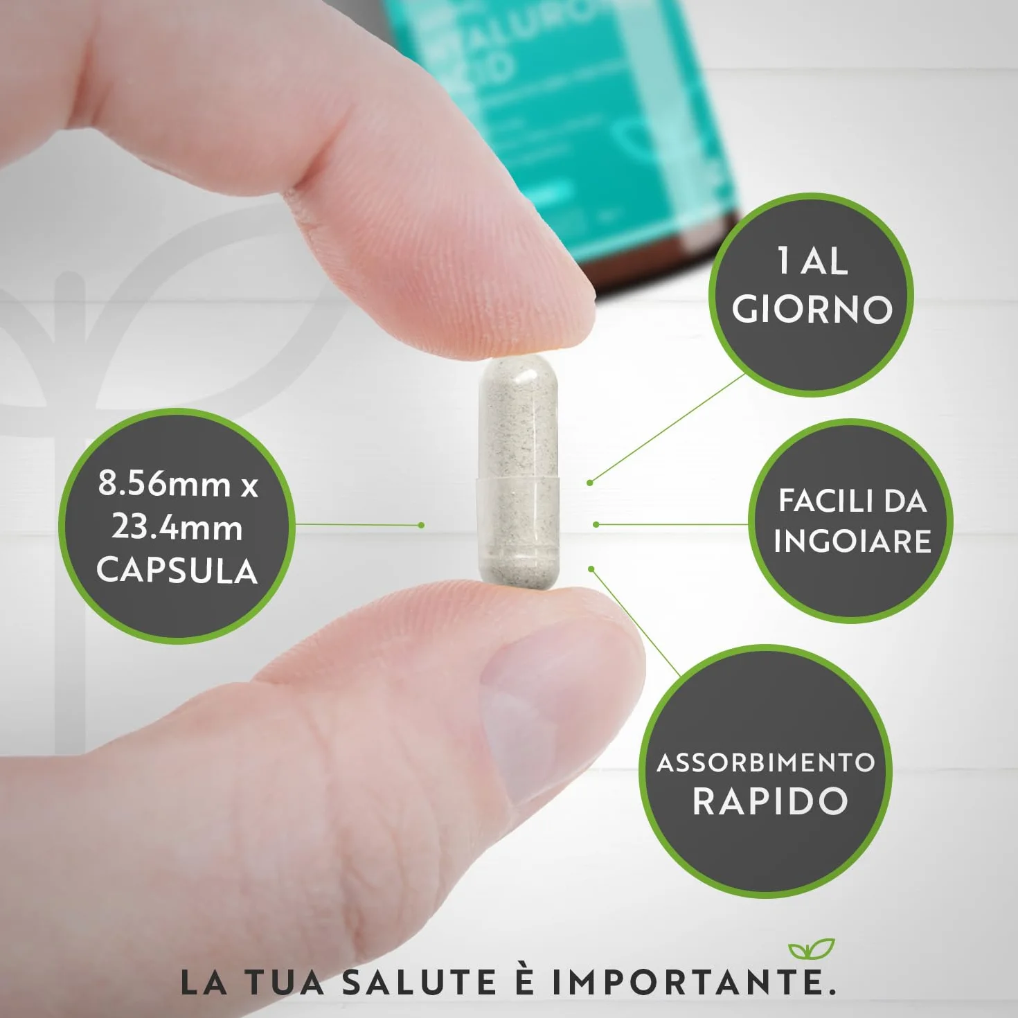 Nutravita Acido Ialuronico Capsule 600 mg 3 Mesi Alto Dosaggio 500-700KDA Senza OGM