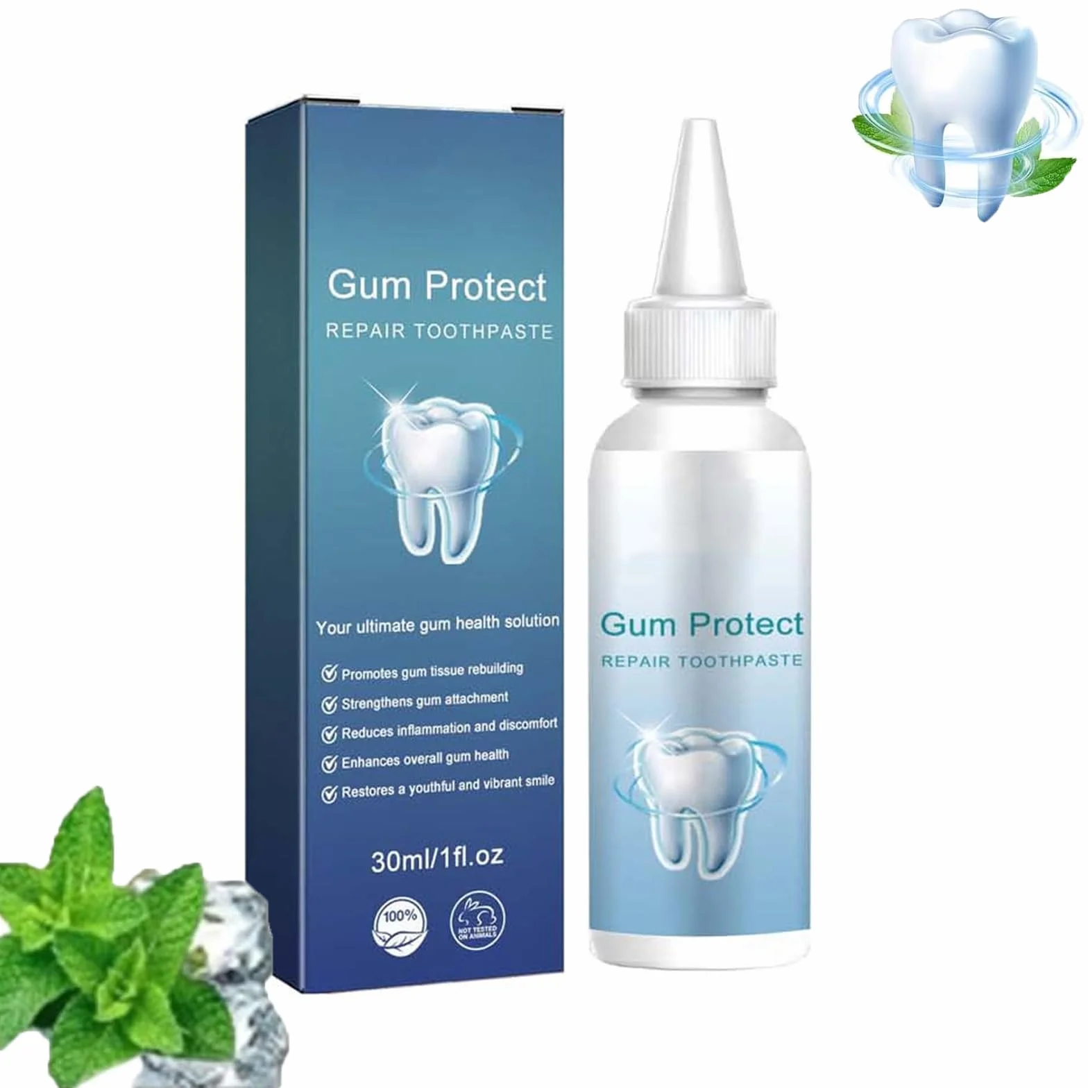 Gel per terapia gengivale Teeth Repair, riparazione recessioni gengivali, respiro fresco, pulizia profonda gengive, Protect Gums Oral Care