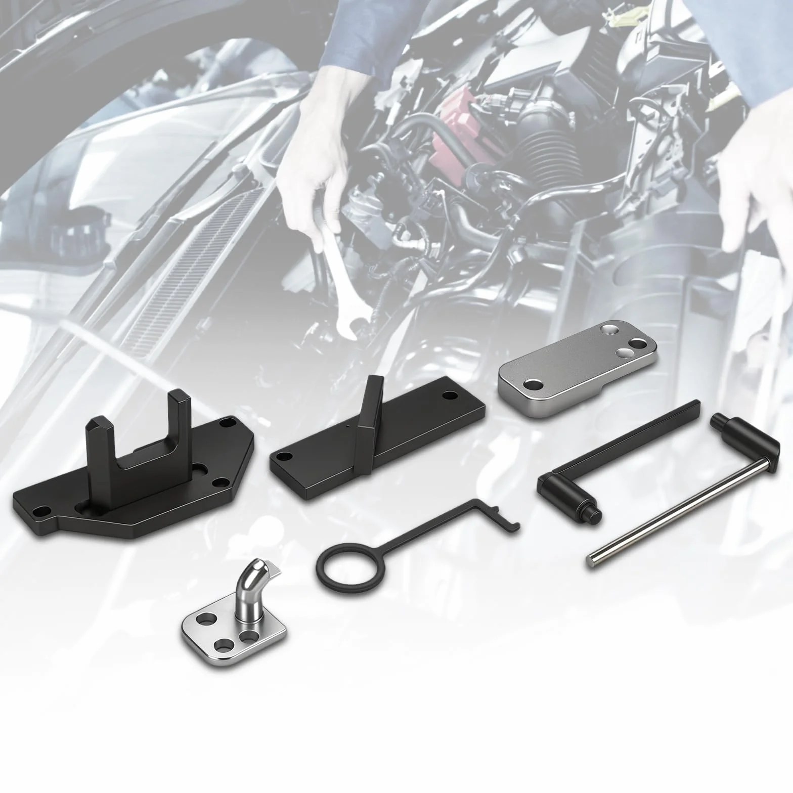 Strumento Regolazione Motore Automobilistico compatibile Citroen Peugeot Opel 1.2 GDI PureTech, Timing Tool Kit 7 Pezzi