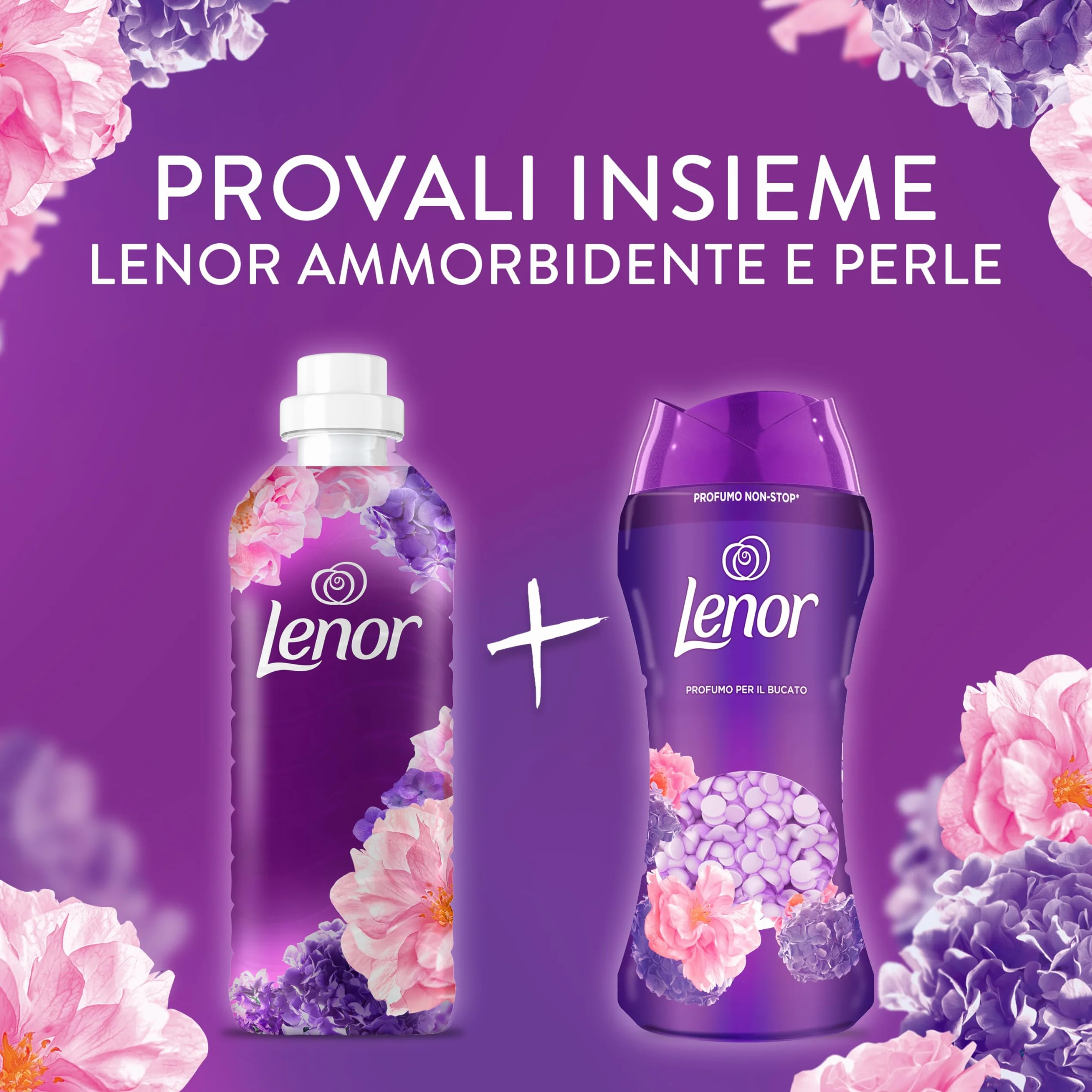 Lenor Ammorbidente Lavatrice Concentrato 216 Lavaggi Ametista Rosa Note Muschio Freschezza Duratura