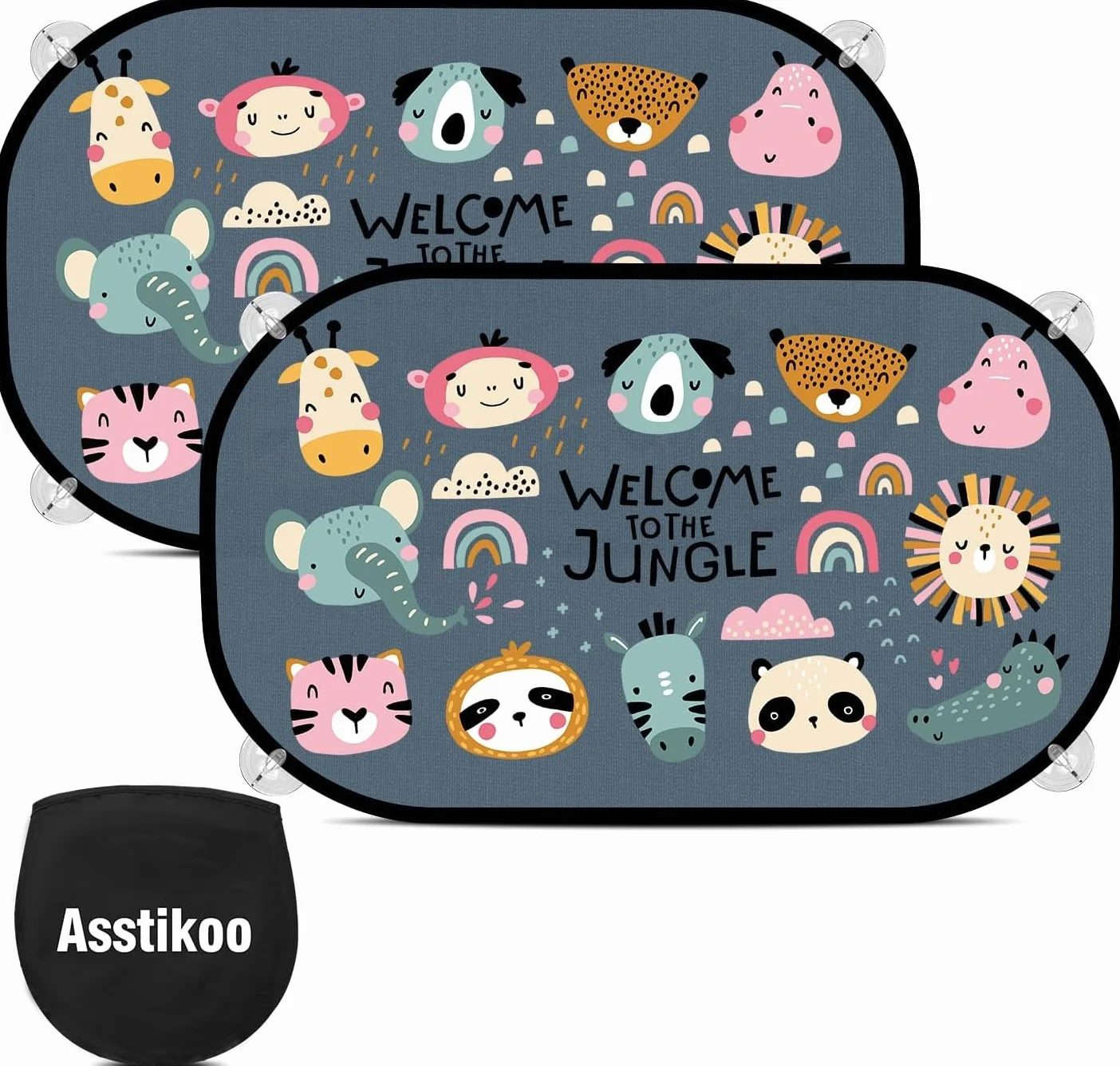 Parasole Auto Bambini UPF50+ Tendine Parasole Auto Bambini 51 * 31cm Tendine Parasole Finestrini Laterali con 8 Ventose,Tendina Parasole Auto Protezione Solare Raggi UV -2 pz