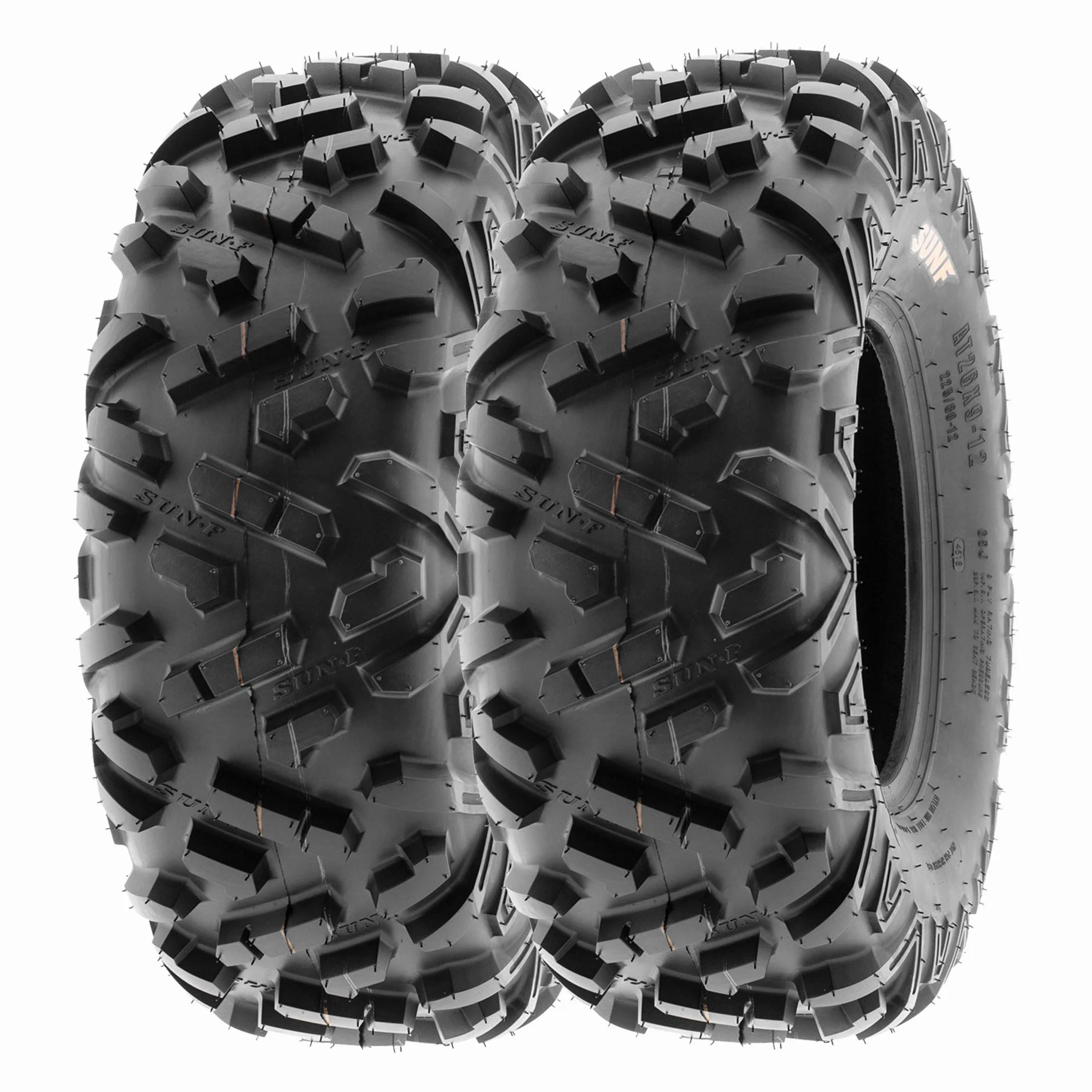 SunF A051 25x8-12 & 25x10-12 Power.II Quad ATV UTV Pneumatici sportivi 6PR TL, set di 4 pezzi