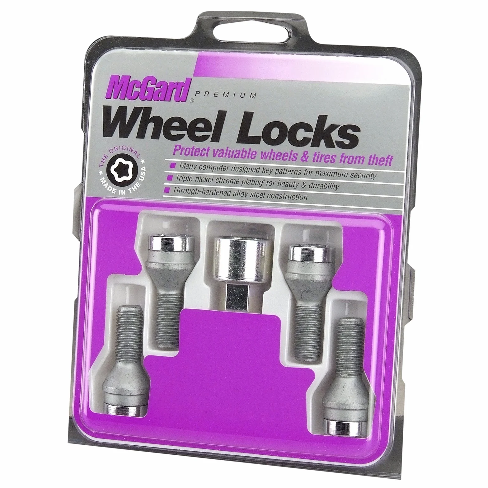 McGard 27179 Chrome Cone Seat Wheel Locks M12 x 1.5 Set of 4