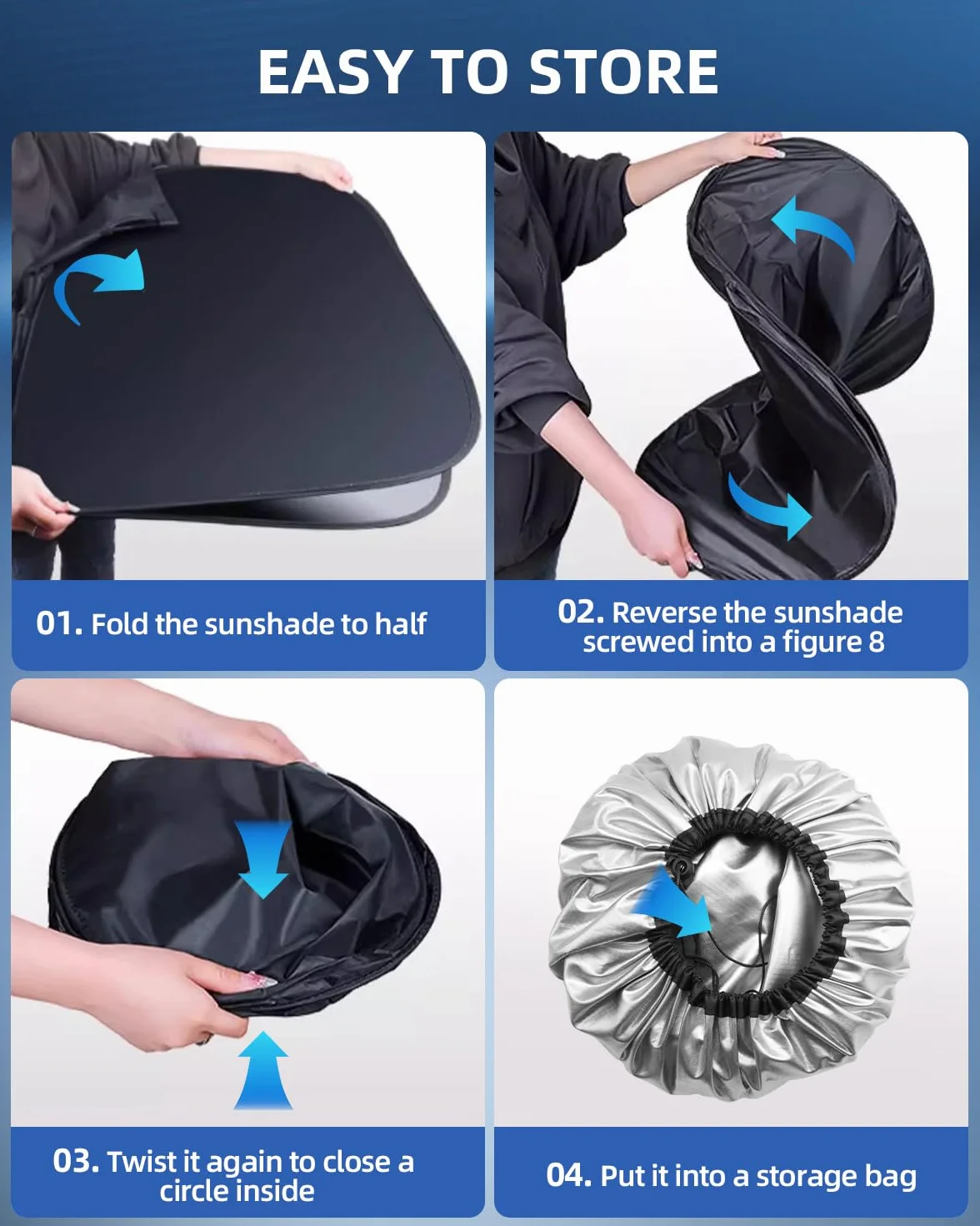 [Aggiornato] Parasole per Parabrezza Peugeot 2008 E-2008 2020-2026, Parasole Pieghevole Blocca Raggi UV & Calore, Protezione Visore Solare Accessorio Estate