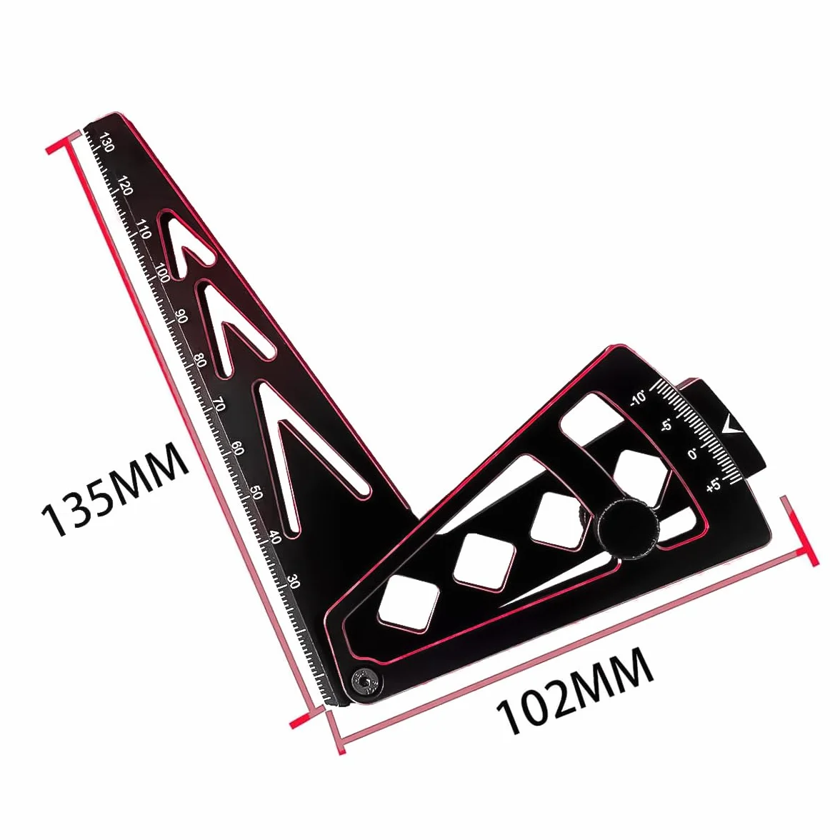 Regolabile Altezza Righello Camber Auto RC 1/10 1/8 1/7 Strumento Allineamento Universale Nero Rosso